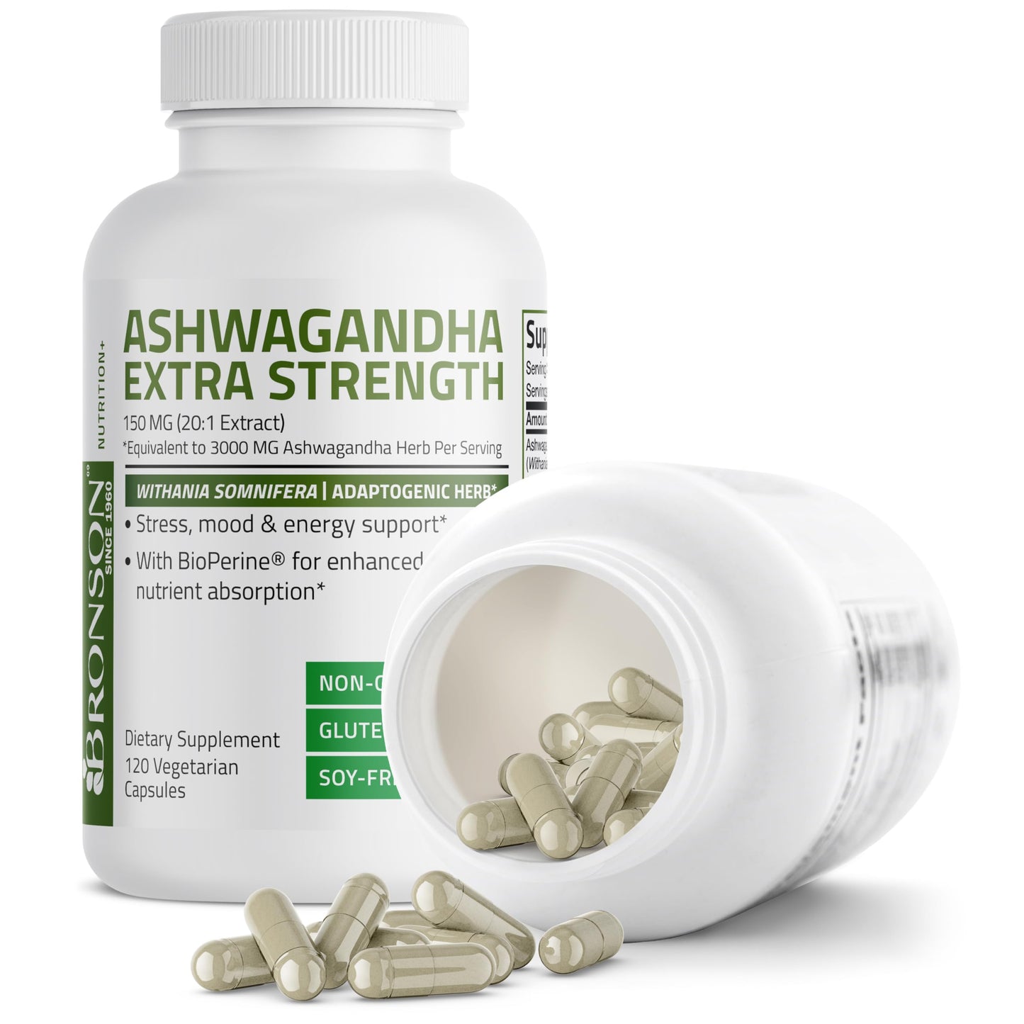 Bronson Ashwagandha Extra Strength Stress & Mood Support with BioPerine