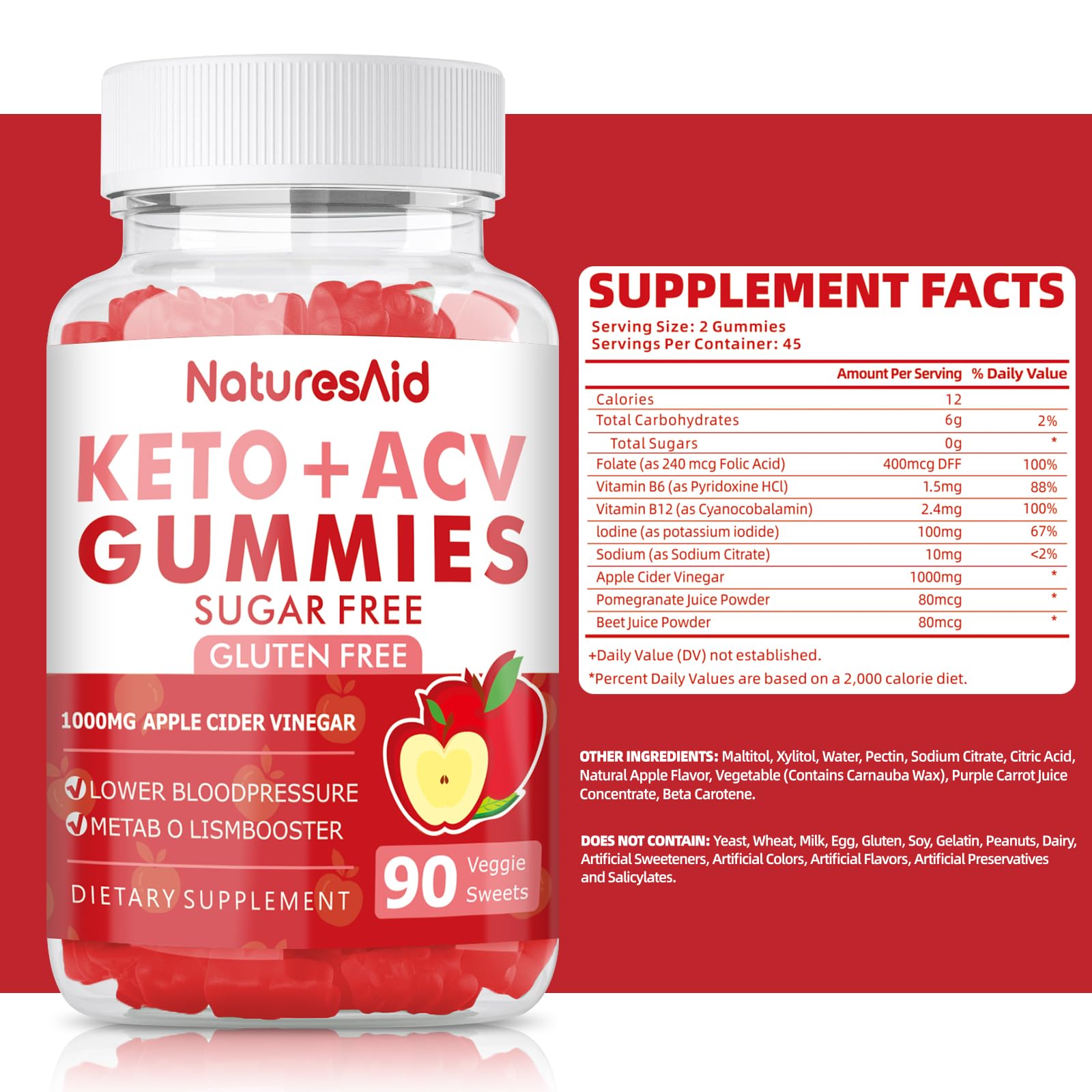 90 CT Keto Acv Gummies for Advanced Weight Loss & Belly Fat Burn - Pro Active Super Natures Aid