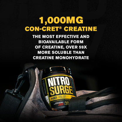 Jacked Factory Nitrosurge Build Pre Workout with Creatine for Muscle Building - Con Cret