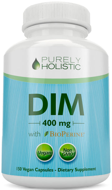 DIM Supplement 400mg Plus Bioperine - 150 Vegan Capsules - 5 Month Supply - Hormone Balance