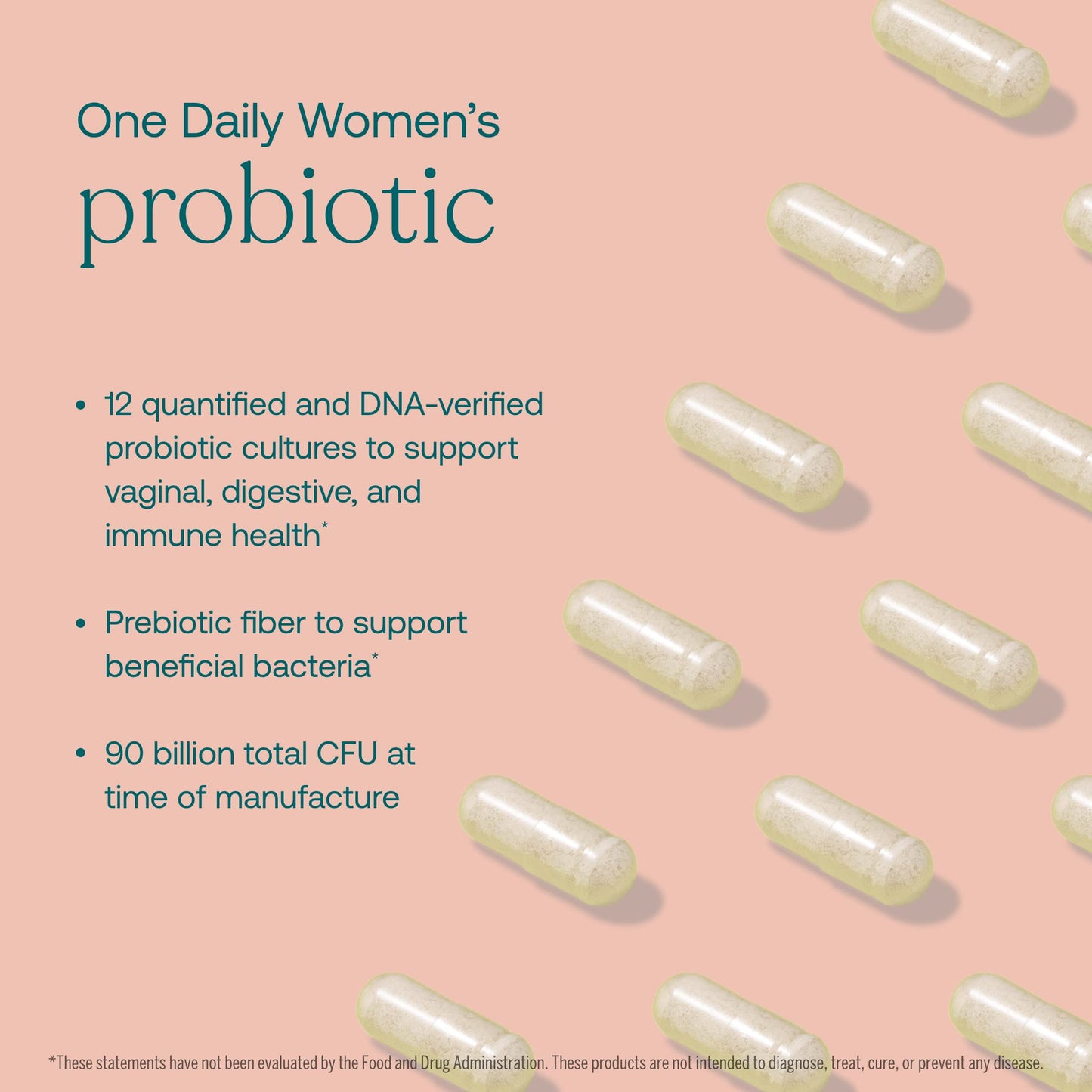 True Grace One Daily Women’s Probiotic - 30 Vegetarian Capsules - Digestive, Vaginal
