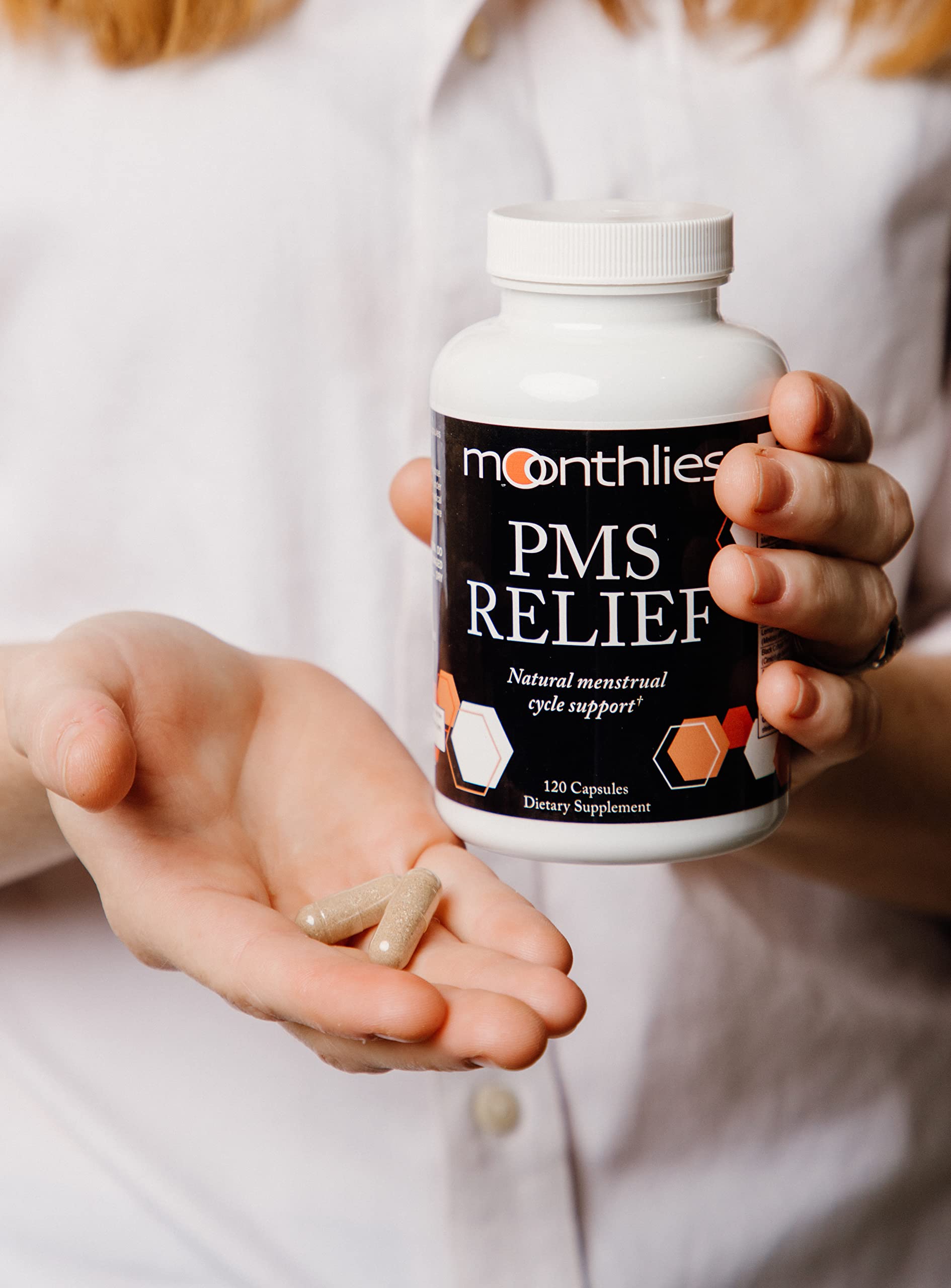 Moonthlies PMS Relief Supplement for Women Menstrual Cycle Support - Naturallly balance Mood Swings MOONTHLIES