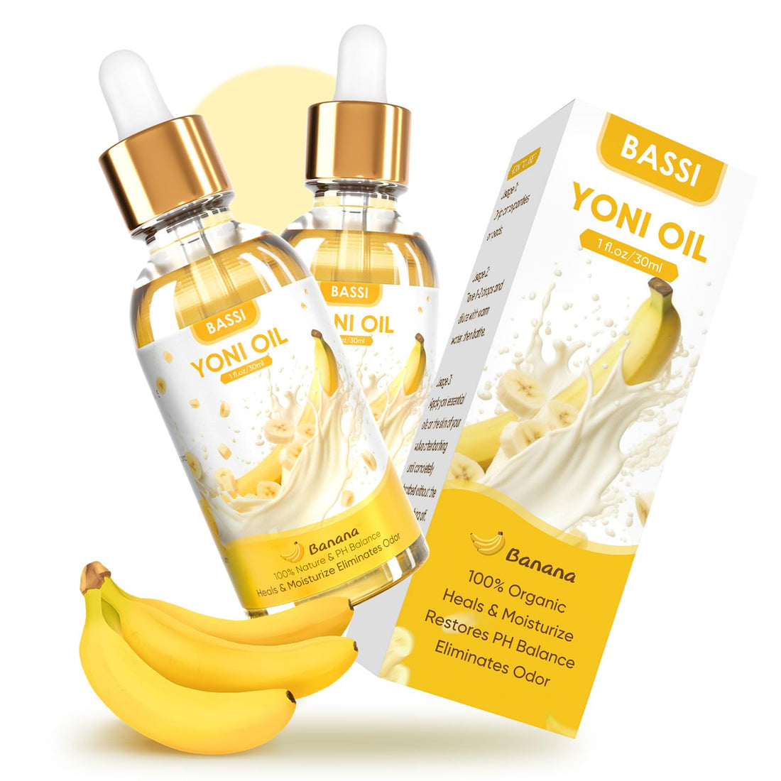 2PCS Yoni Oil Organic Feminine Oil Vaginal Moisturizer - Ph Balance for Women - Feminine Deodorant