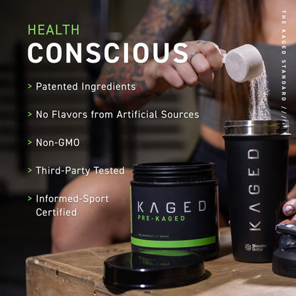 Kaged Original Pre Workout Powder | Berry Blast | Pre-Kaged | Formulated with Creatine
