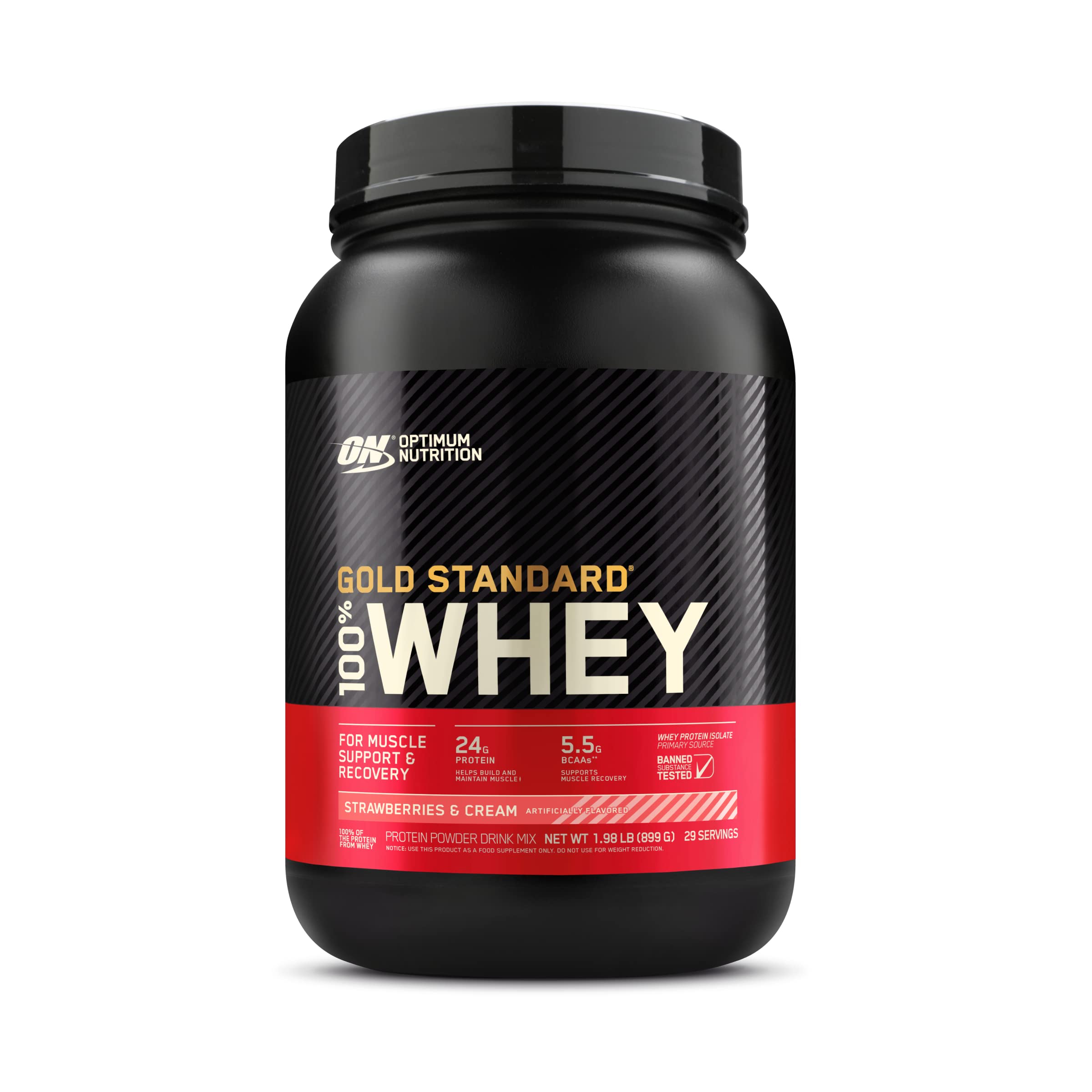 Optimum Nutrition Gold Standard 100% Whey Protein Powder, Strawberries & Cream Optimum Nutrition