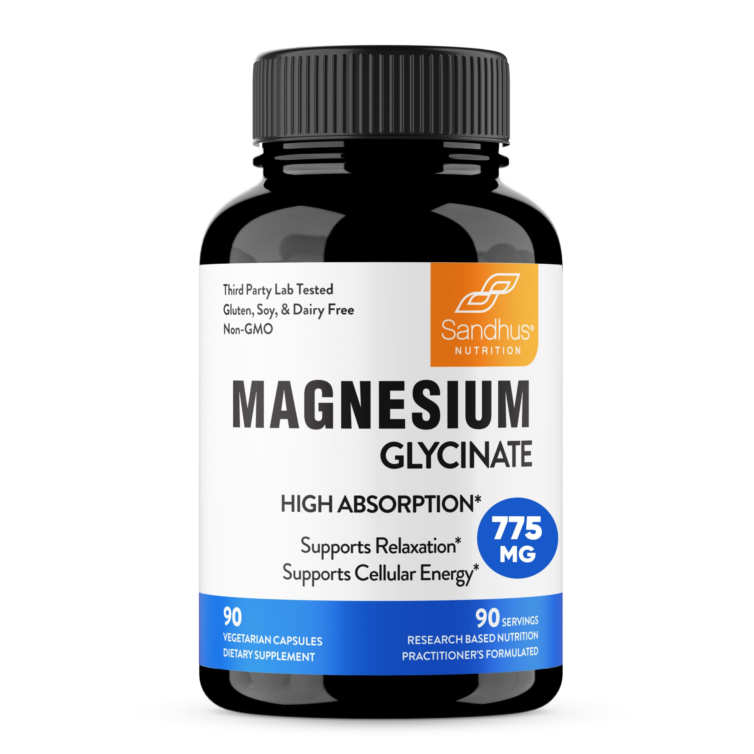 Sandhu's Superior Absorption Magnesium Glycinate 775mg|140mg Elemental Magnesium 