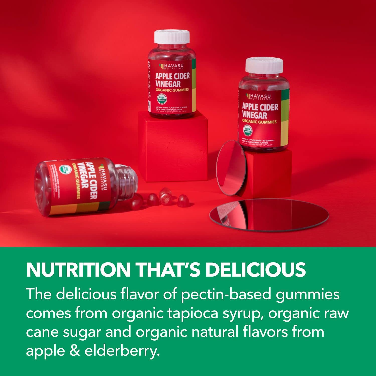 Organic Apple Cider Vinegar Gummies Detox | The Mother Enzyme | ACV Gummy HAVASU NUTRITION