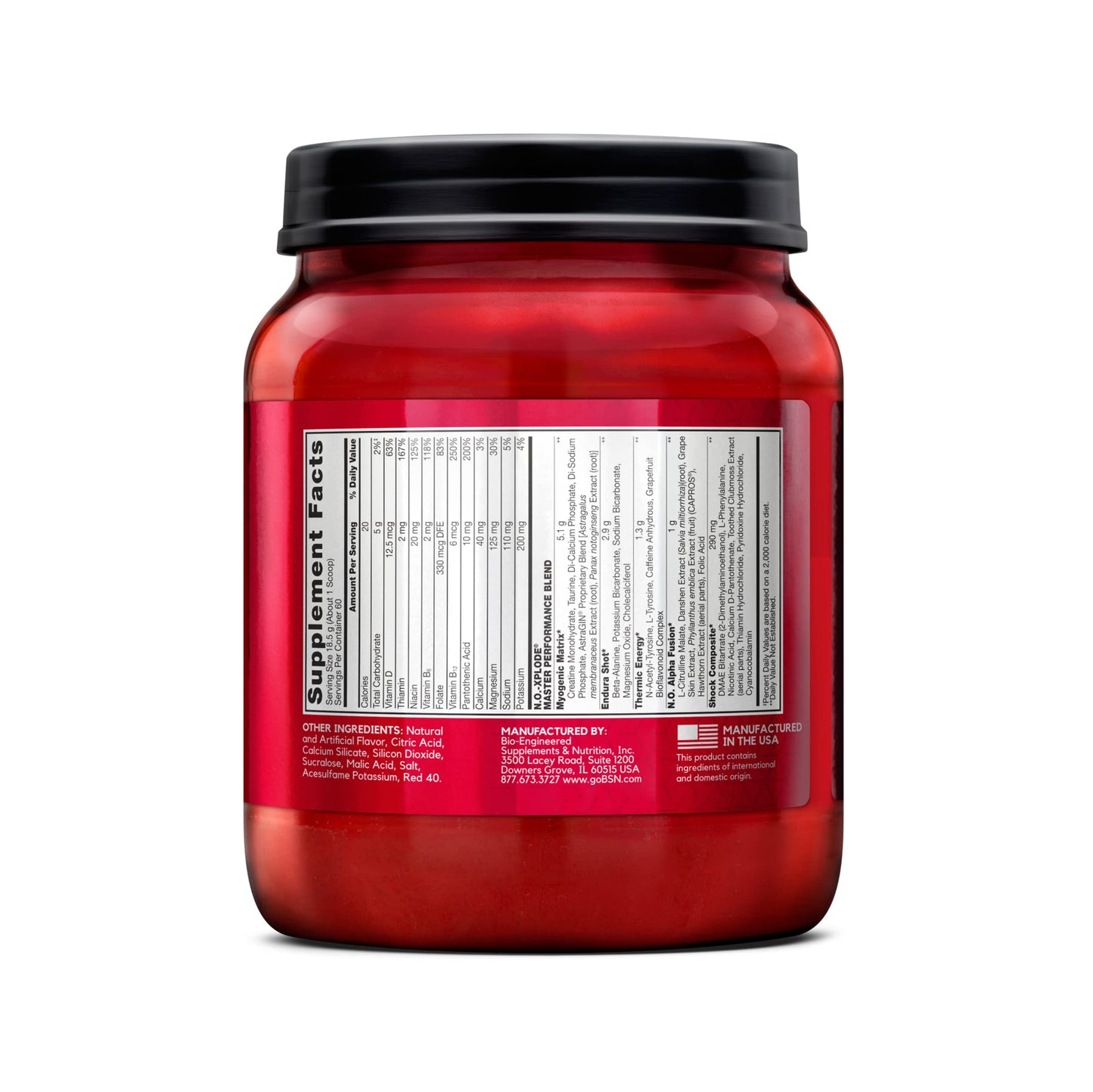 BSN N.O.-XPLODE Pre Workout Supplement with Creatine, Beta-Alanine, and Energy
