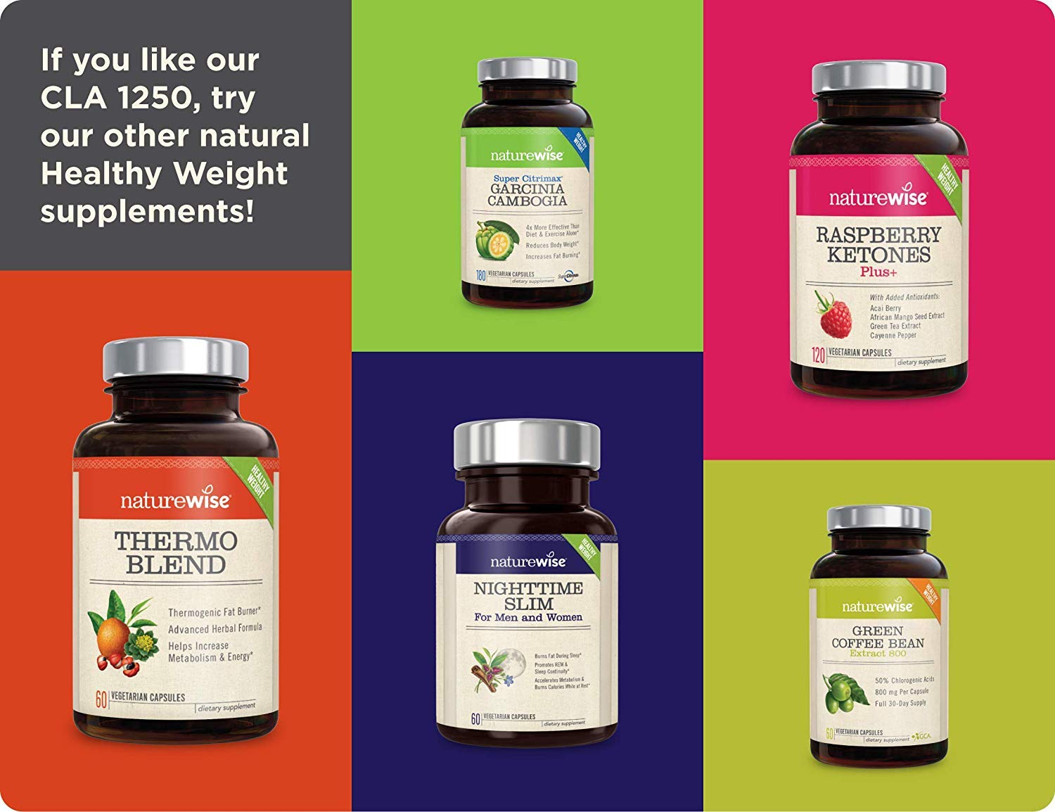 NatureWise CLA 1250 Support Exercise Naturally (2-Month Supply), Support Fitness goals NatureWise