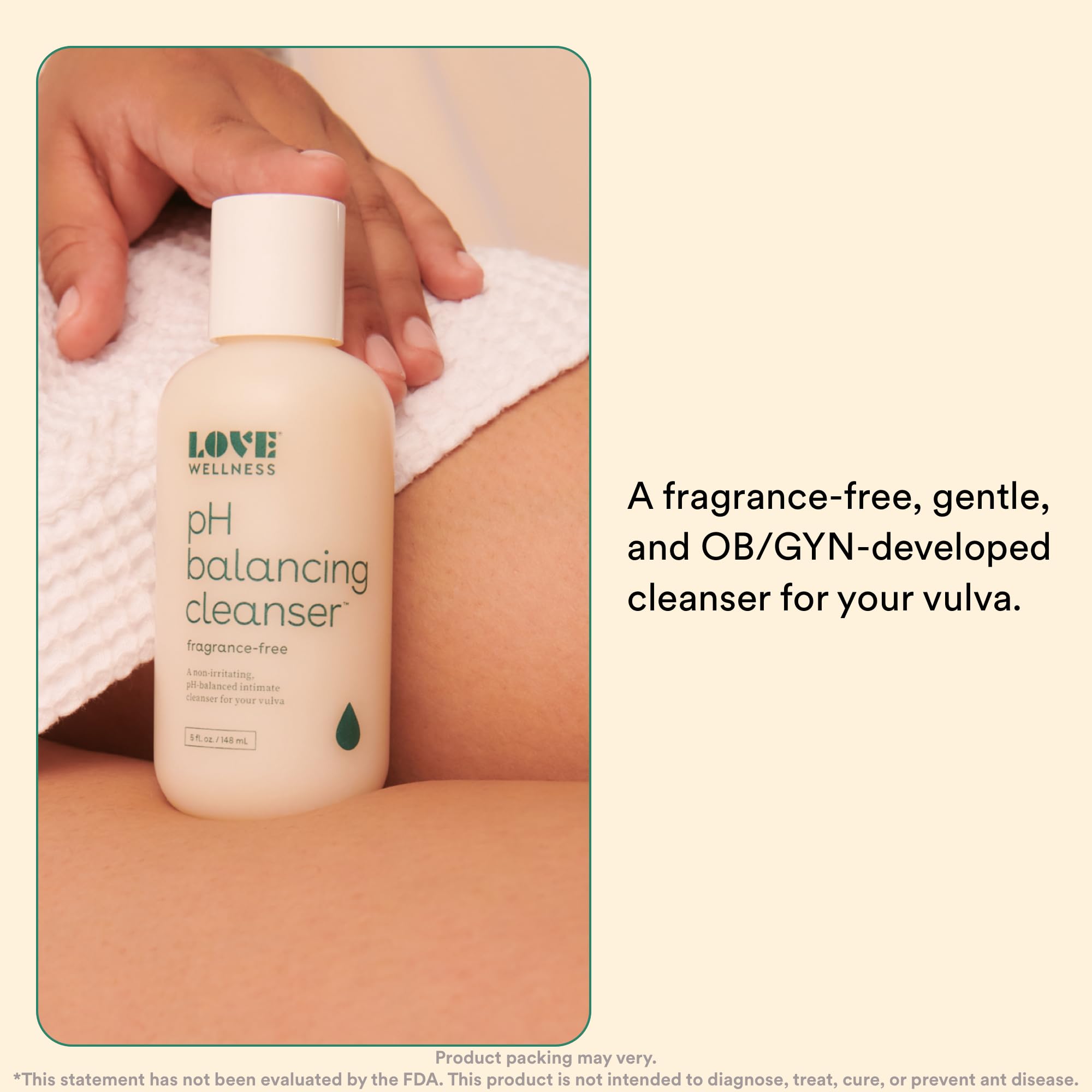Love Wellness Feminine Wash for Women, pH Balancing Cleanser | Fragrance-Free | Vaginal Soap