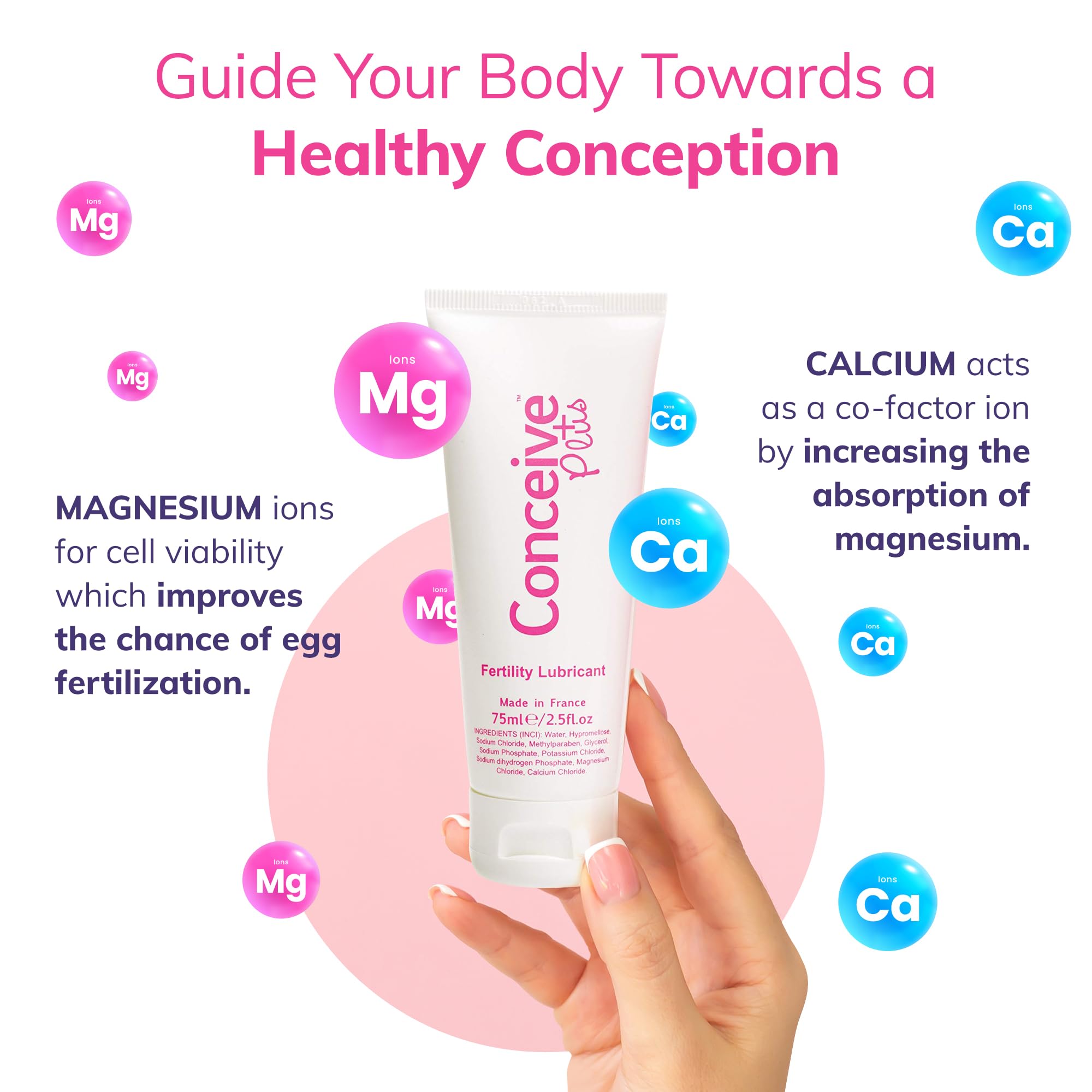 Conceive Plus Fertility Lubricant - Fertility Friendly Lube for Couples Trying to Conceive, 75ml / 2.5 fl oz CONCEIVE PLUS