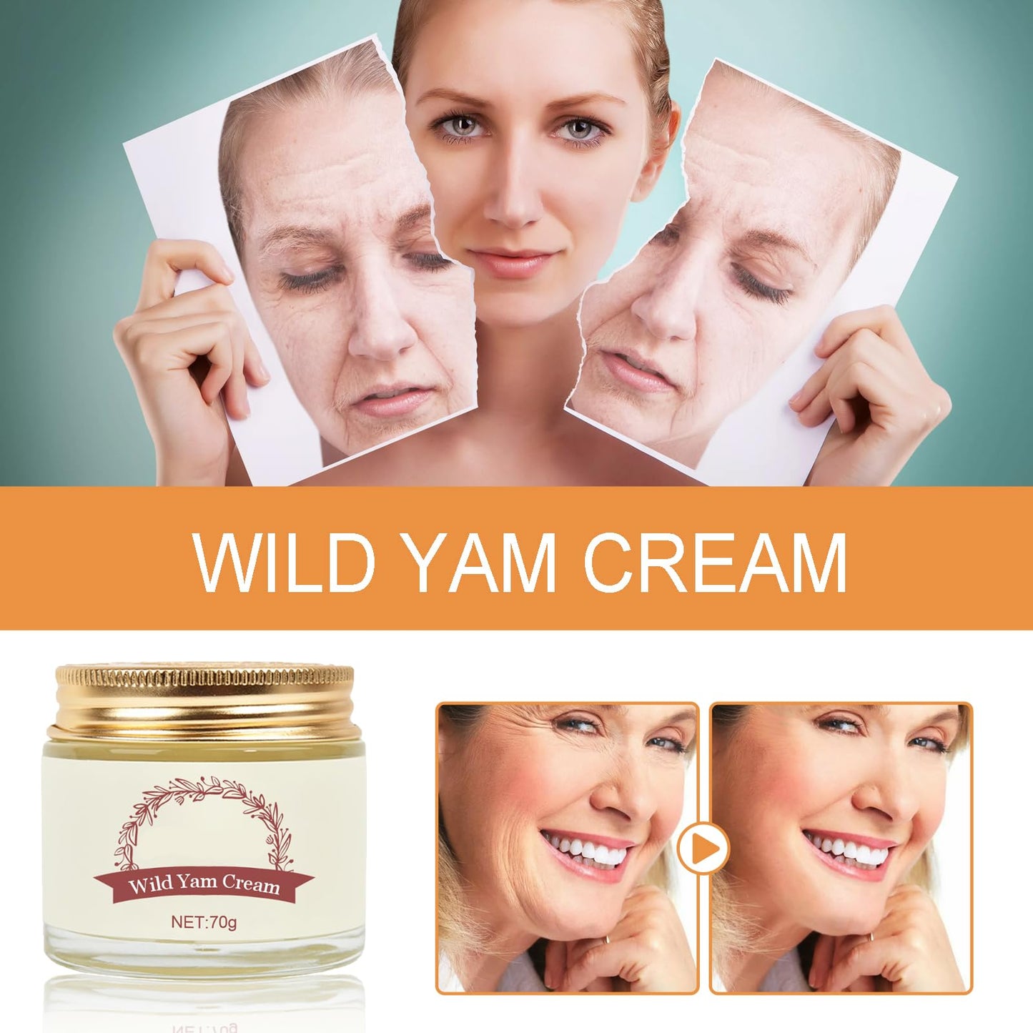 YIIORAUP Wild Yam Cream, Annas Wild Yam Cream Organic for Hormone Balance, Women'S Organic