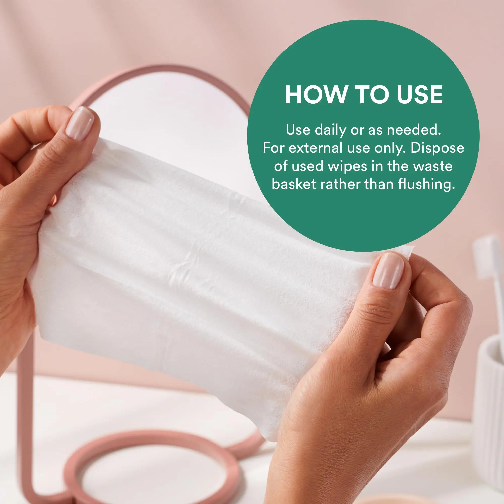 Love Wellness pH Balancing Wipes for Women | Feminine Hygiene for Cleansing with Aloe Vera