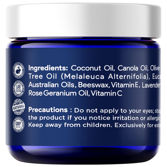 Tea Tree Oil Foot Balm/ Moisturizer For Dry Cracked Feet - Instantly Hydrates & Soothes