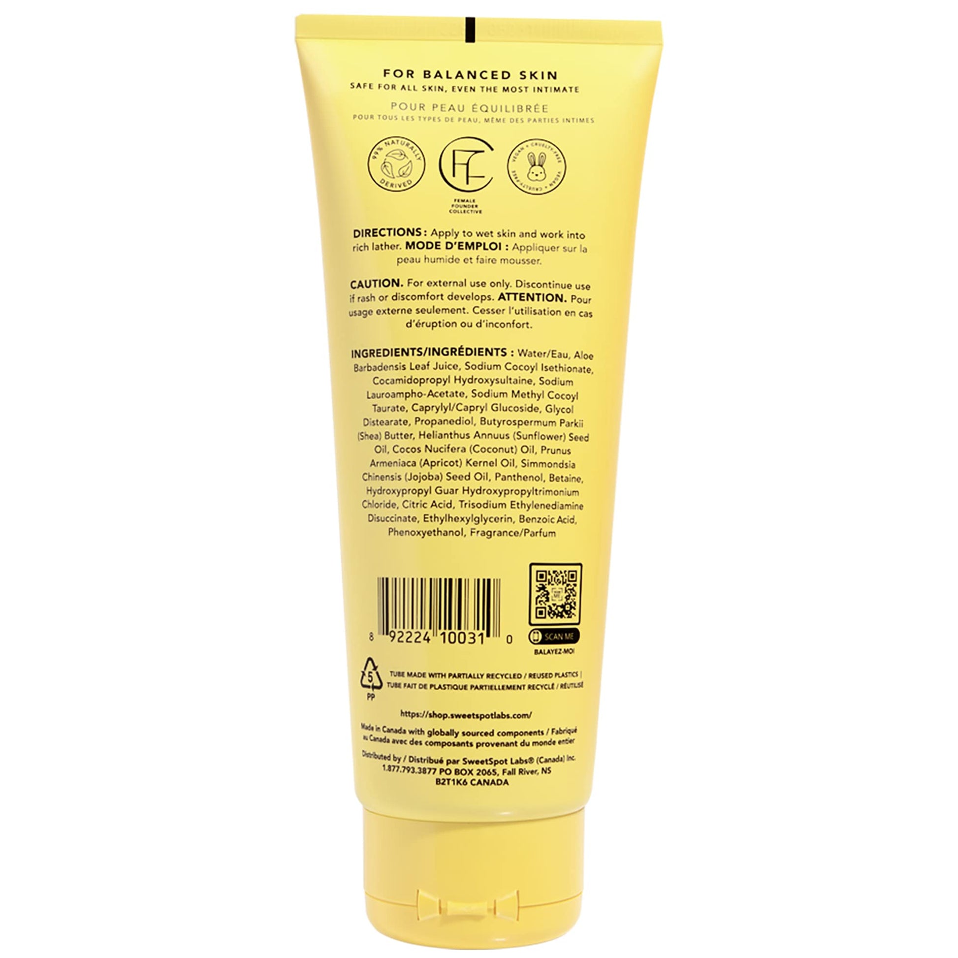 SweetSpot Labs Feminine Wash, Gentle Vanilla Blossom Scent, with Shea Butter and Aloe Vera, Sulfate Free SweetSpot Labs