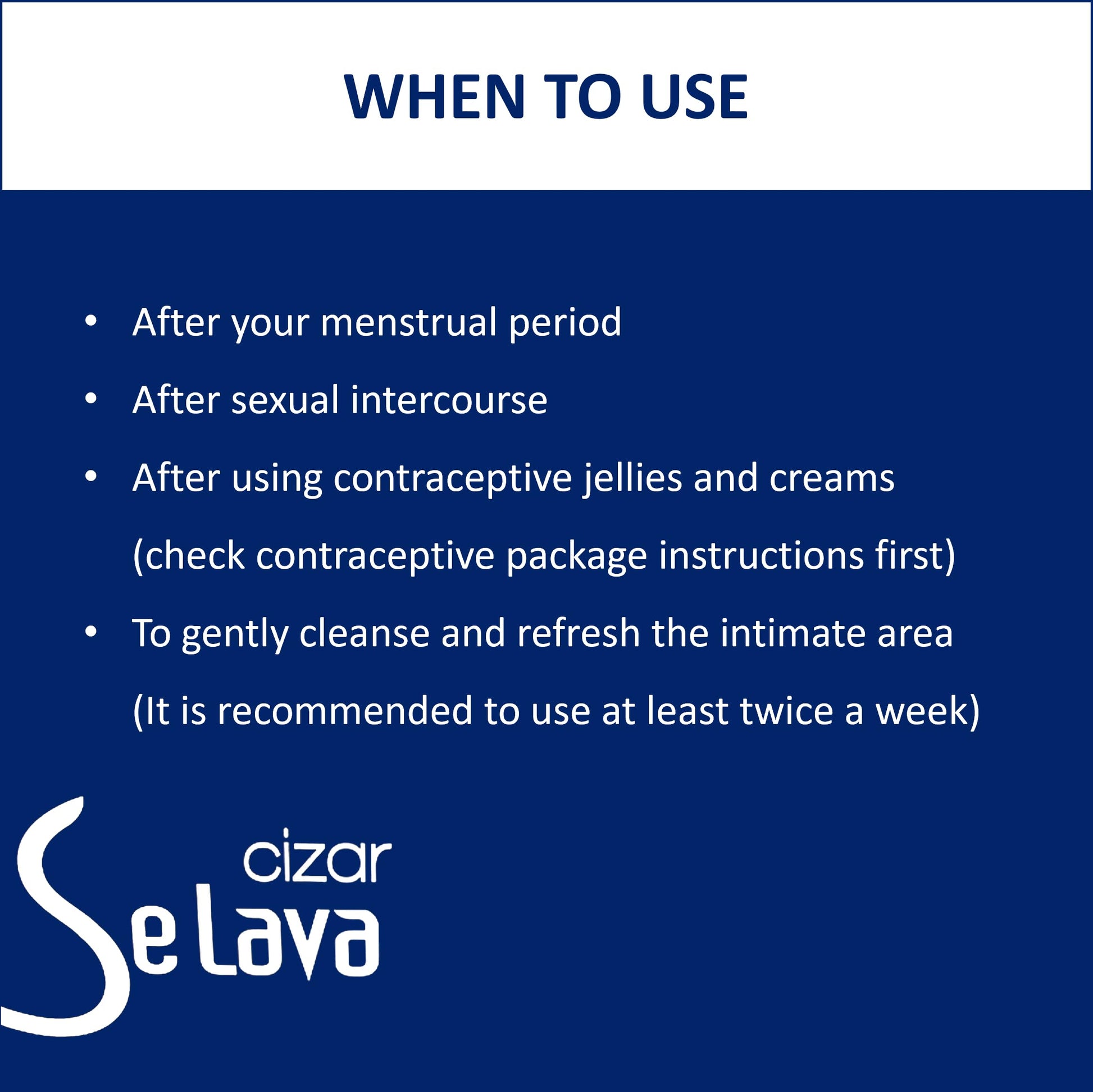 Cizar - Selava, Feminine Wash 15ml 7ea, Gynecologists Developed, Preservative-Free Cizar
