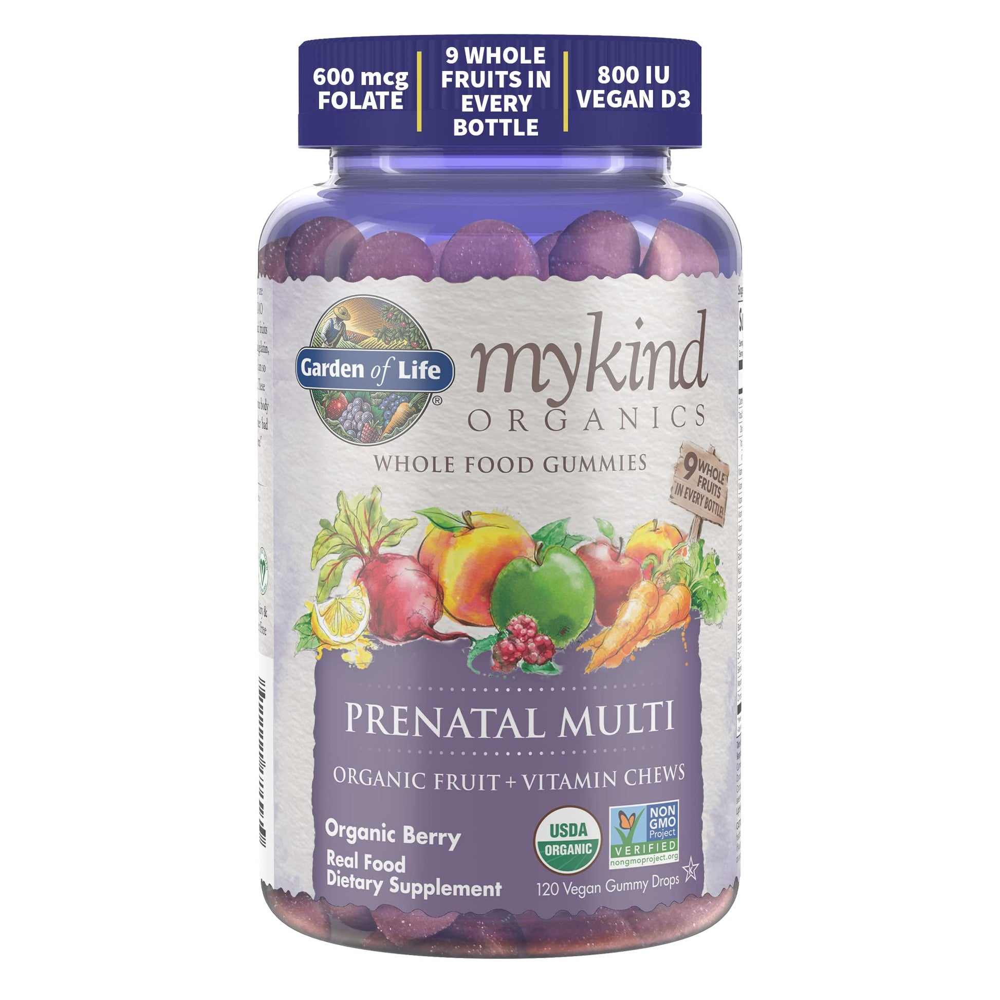 Garden of Life Organics Prenatal Gummies Multivitamin with Vitamin D3, B6, B12 & Organics Men's Garden of Life