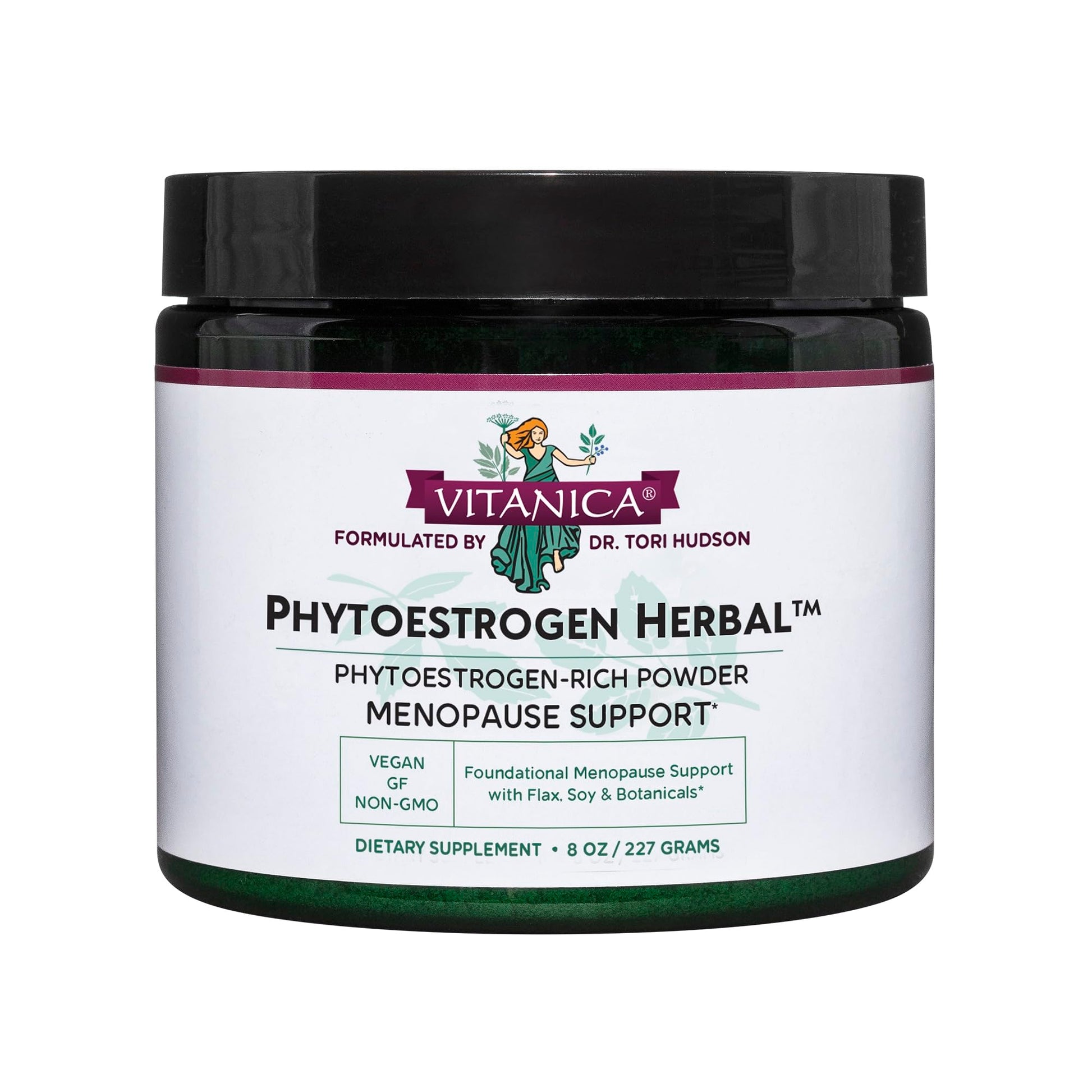 Vitanica Phytoestrogen Herbal Non-GMO PMS, Menopause Relief Supplement for Women,