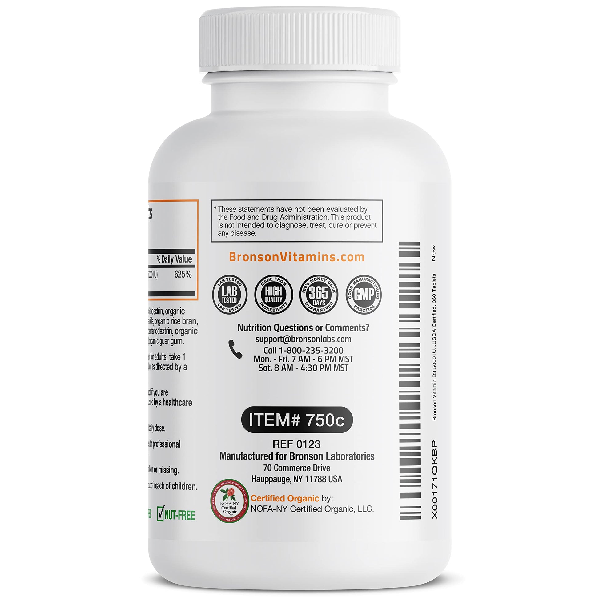 Bronson Vitamin D3 5,000 IU (1 Year Supply) for Immune Support, Healthy Muscle Bronson