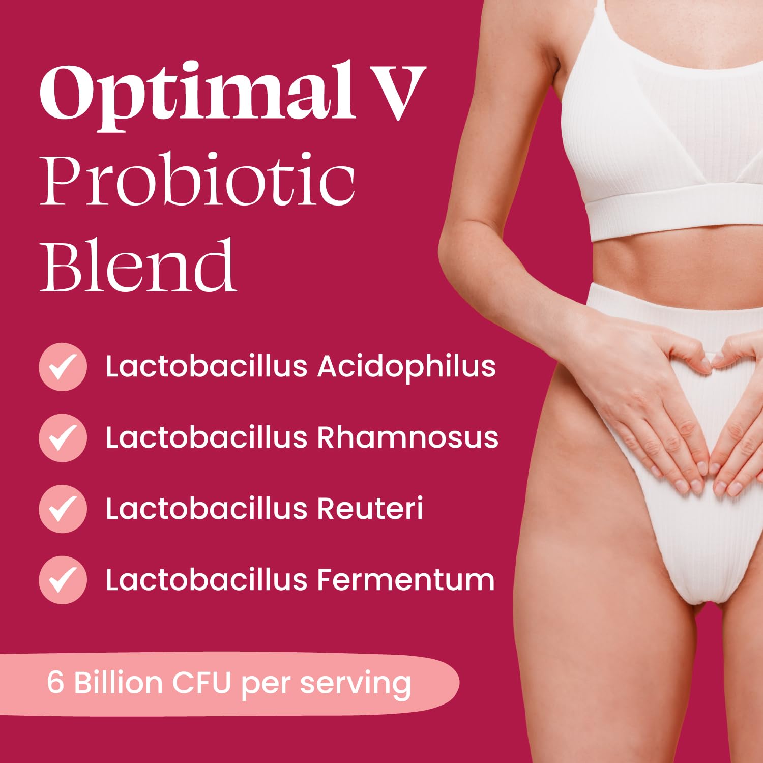 Optimal Prime Vaginal Probiotic for Women, Promotes Healthy pH, Normal Yeast Levels, Odor Control Optimal Prime