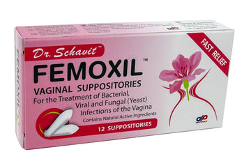 DR. SCHAVIT FEMOXIL Vaginal Suppositories - Natural Plant-Based Formula for The Treatment of Bacterial