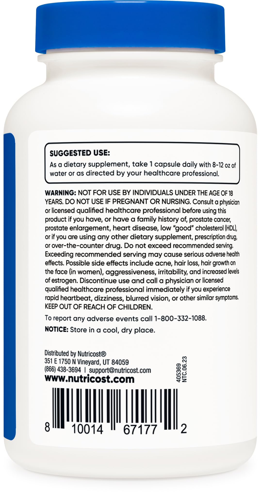 Nutricost DHEA 100mg, 240 Capsules - Gluten Free, Soy Free, Non-GMO, Supplement Nutricost