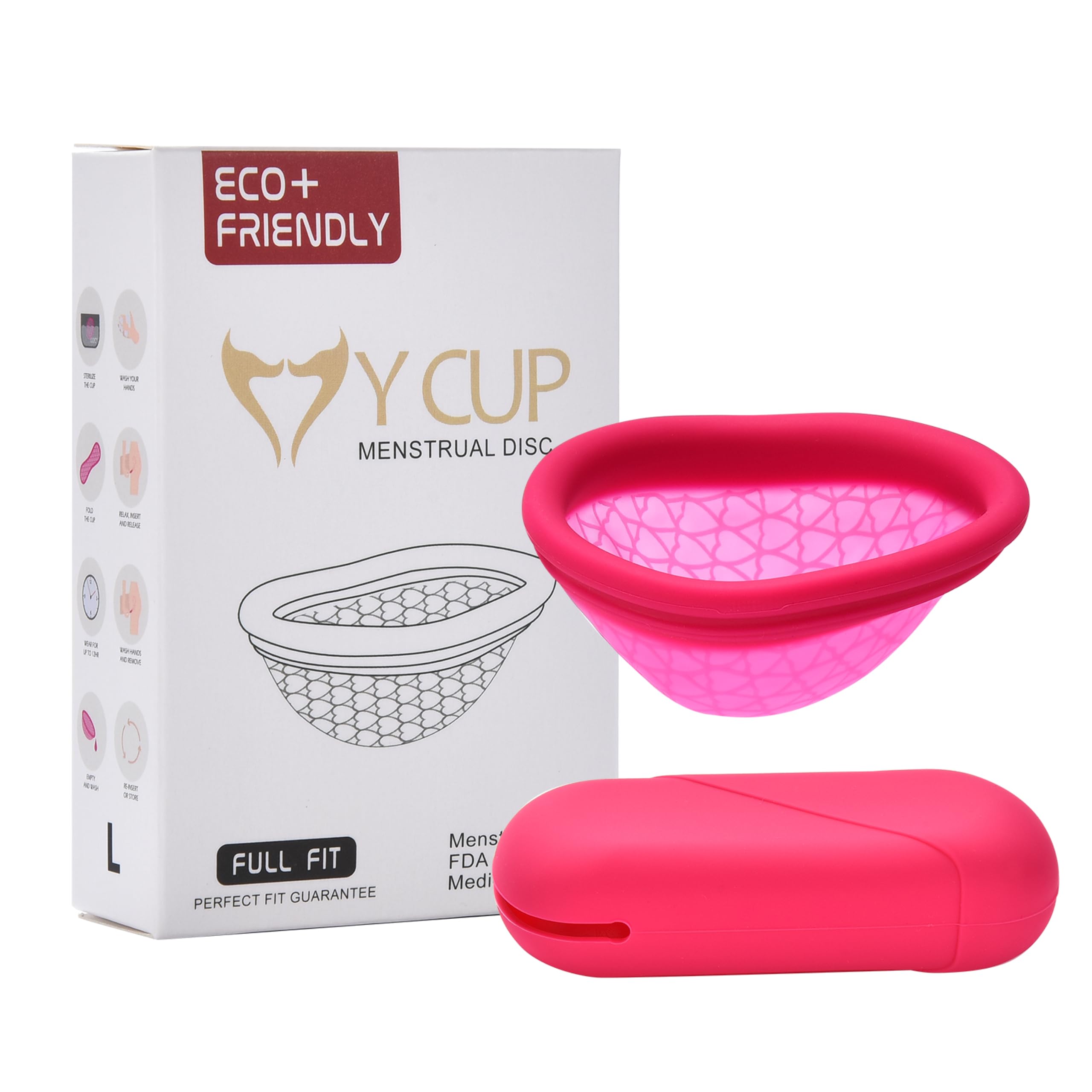 Hawwwy Reusable Menstrual Cup - Washable Period Cup with Flat-fold Compact Design