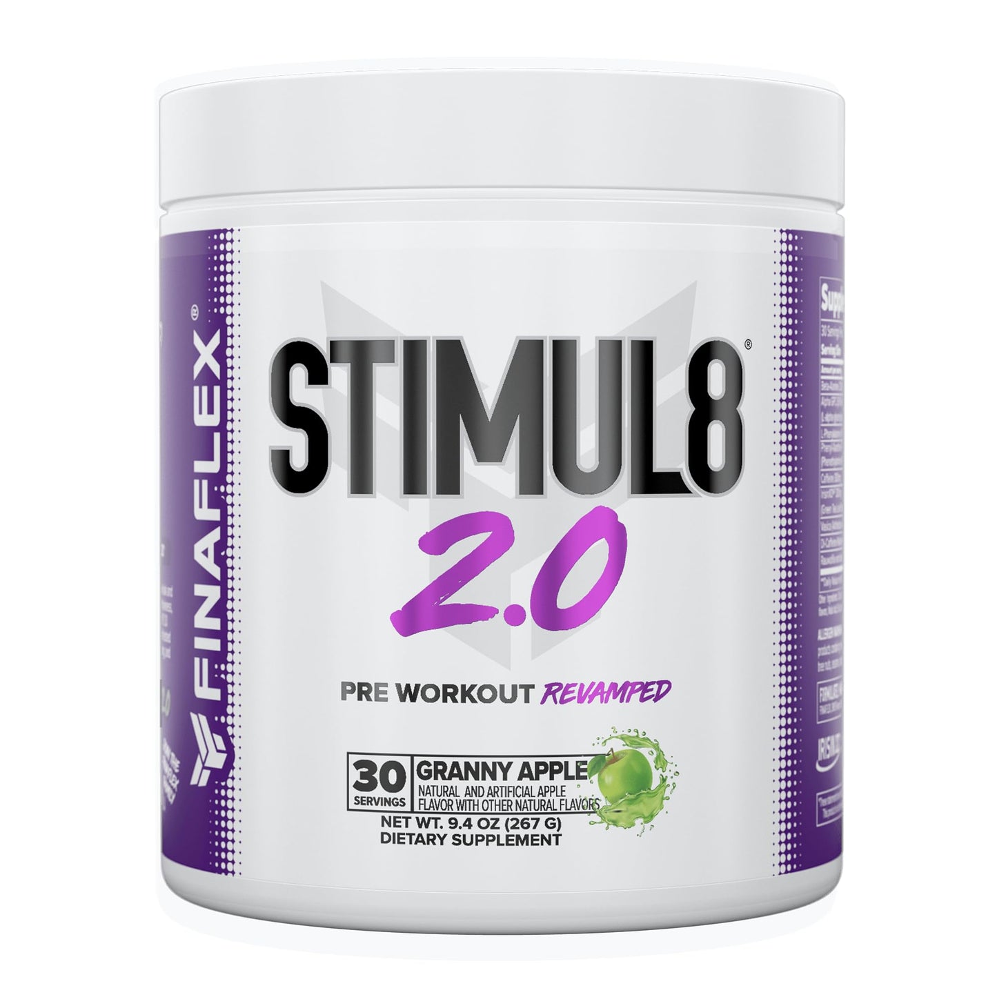 FINAFLEX STIMUL8 2.0 Pre Workout, Granny Apple - Delivers Energy, Focus & Strength