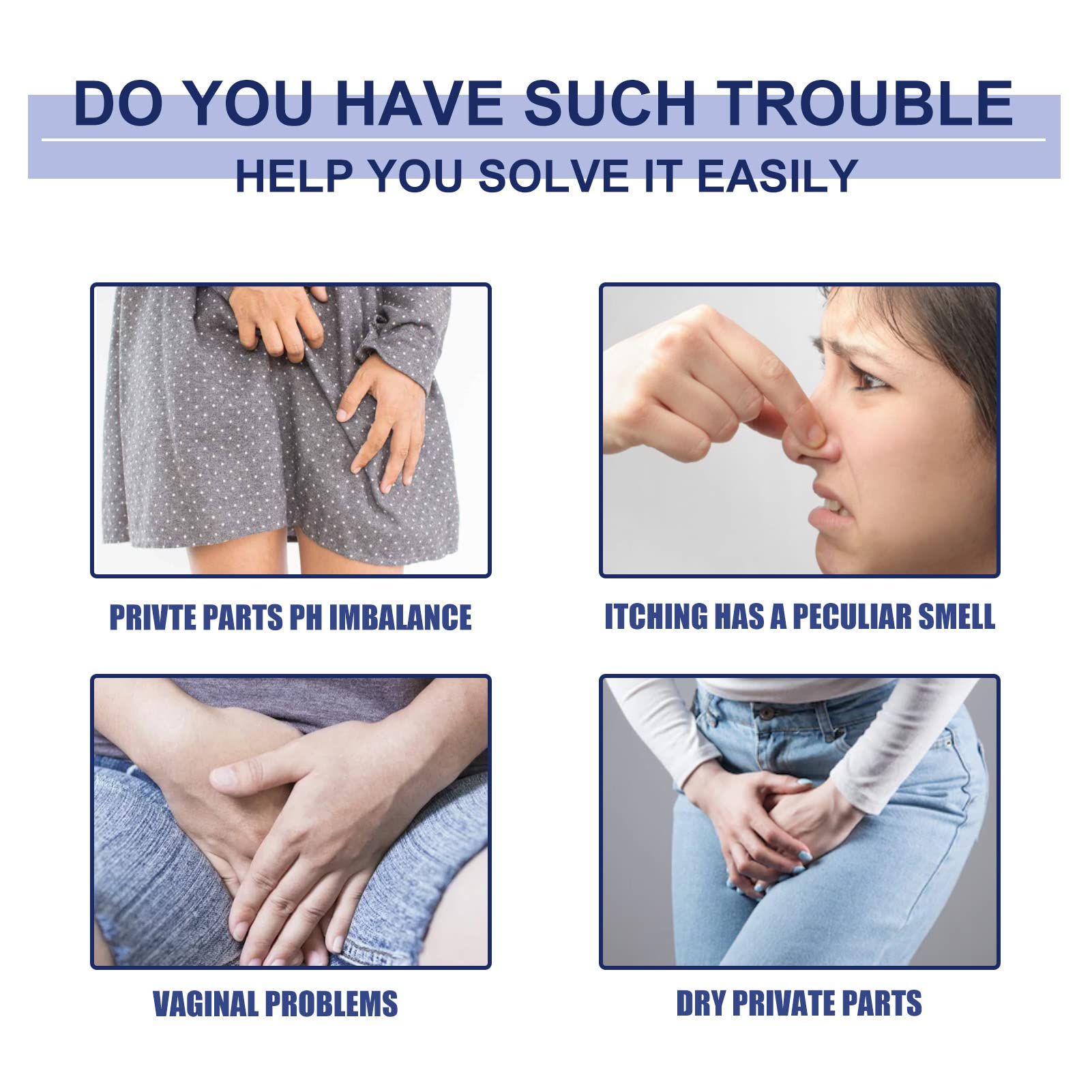 Women Private Part Cleanser,2pcs 20ml Women Private Part Care Liquid Odor Removal Balance PH Ymiko