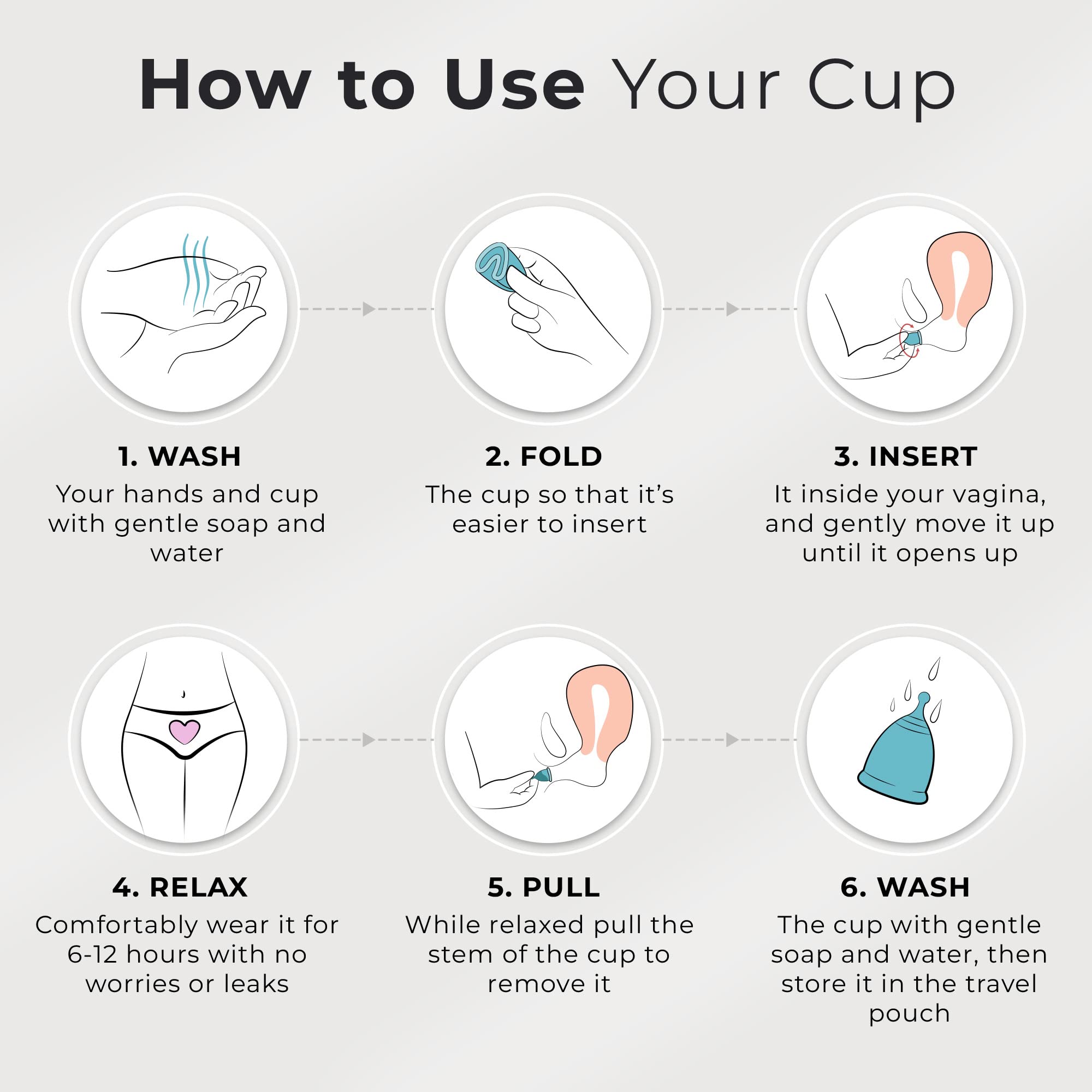 EcoBlossom Reusable Menstrual Cup Set - The Most Reliable Medical Grade Silicone Period Cups EcoBlossom