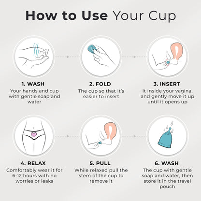 EcoBlossom Reusable Menstrual Cup Set - The Most Reliable Medical Grade Silicone Period Cups