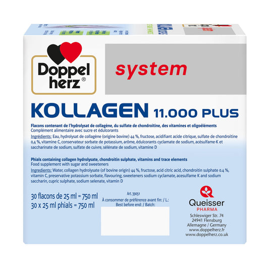 Doppelherz - Kollagen 11000 Plus - Collagen hydrolysate, chondroitin Sulphate, Vitamins C and D and Trace Elements