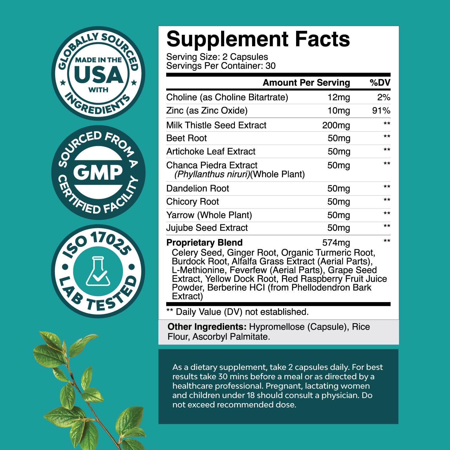 Liver Cleanse Detox & Repair Formula - Herbal Liver Support Supplement