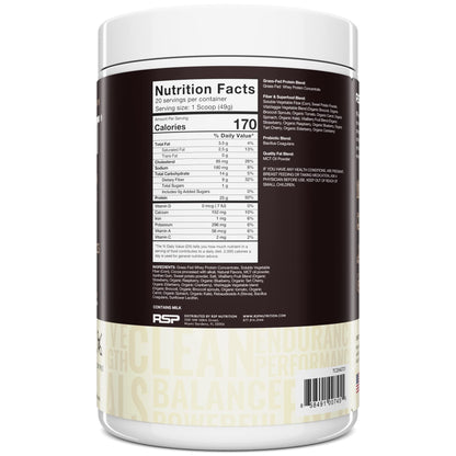 TrueFit Meal Replacement Shake Protein Powder, Grass Fed Whey + Organic Fruits