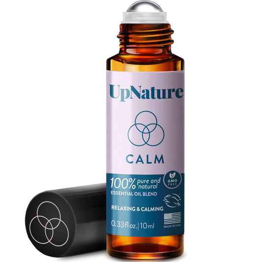UpNature Calm Essential Oil Roll On Blend – Stress Relief & Relaxation Gifts for Women – Calming 