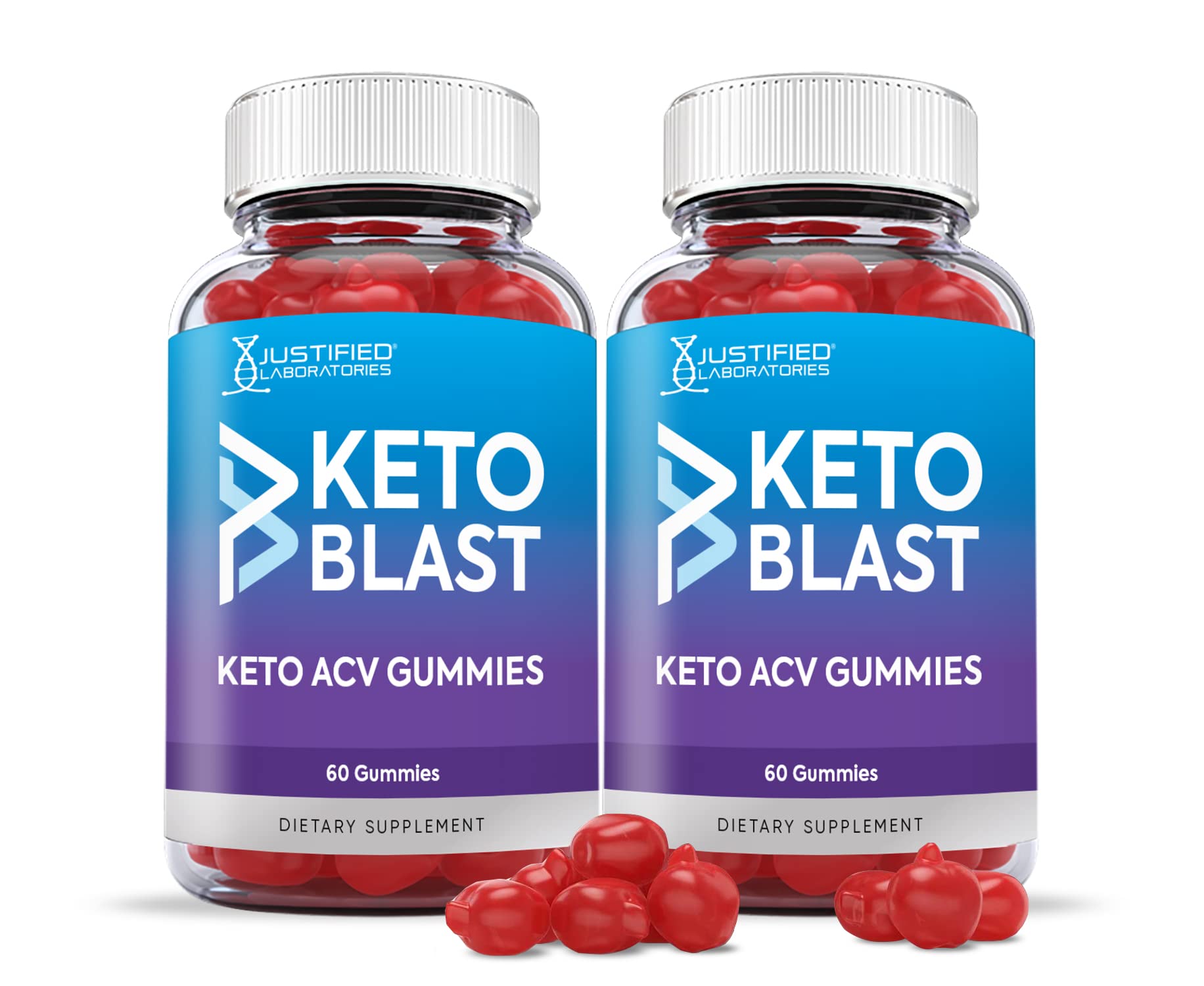 Justified Laboratories (2 Pack) Keto Blast Gummies 1000MG ACV with Pomegranate Juice 