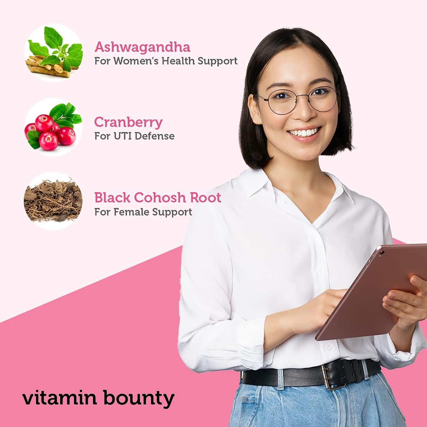 Vitamin Bounty Women's Pro Daily - Vaginal Probiotic & Prebiotic & pH Balance, Probiotics