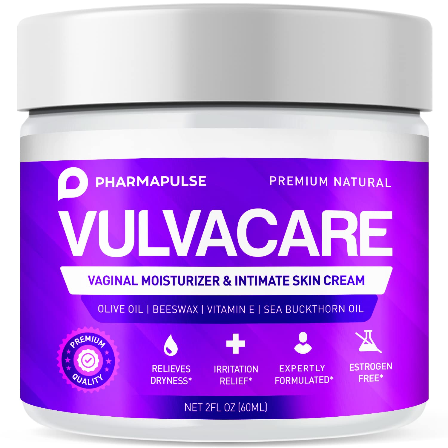 Pharmapulse Vaginal Moisturizer, Vulva Balm Cream, Intimate Skin Care, Menopause Support
