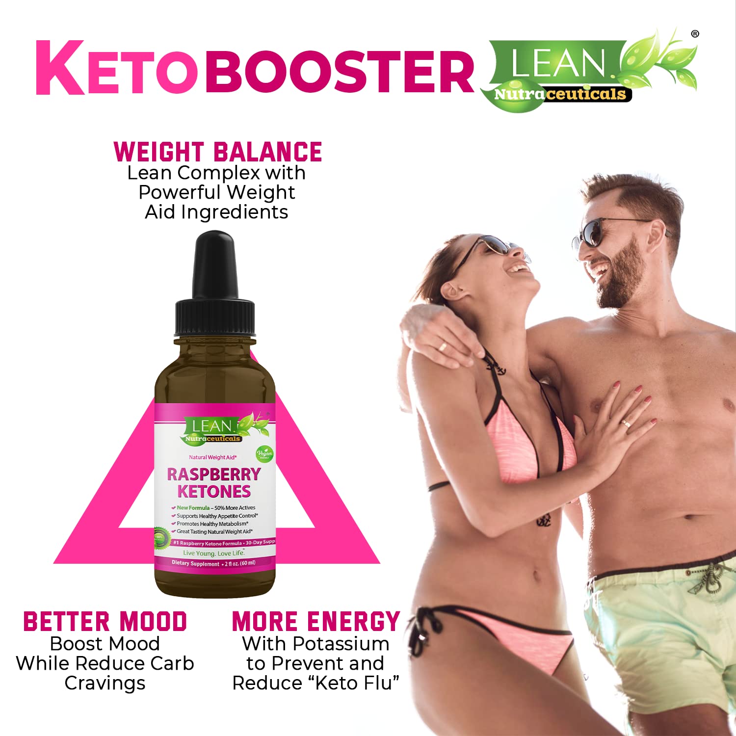 Weight Loss Perfect Keto Raspberry Ketone Drops, Appetite Suppressant Fat Burner LEAN Nutraceuticals
