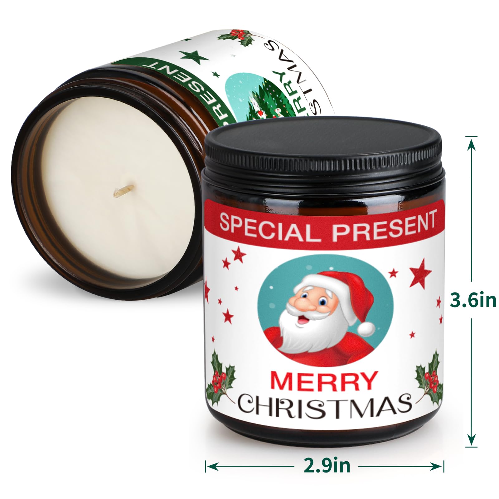 Christmas Candle Set Scented Candle Gift Set, 4 Pack 28 oz Christmas Scented Candles Over 180 Hours YINUO LIGHT