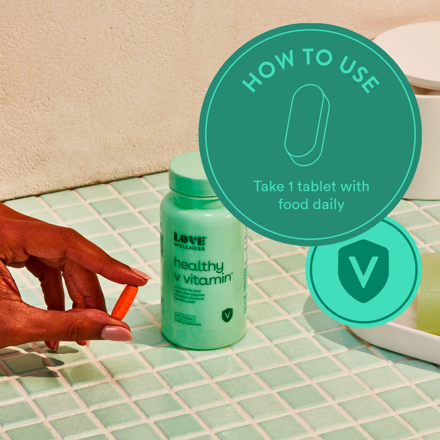 Love Wellness Women's Vaginal Health Supplement, Healthy V Vitamin | Maintains pH Balance, Gut Health