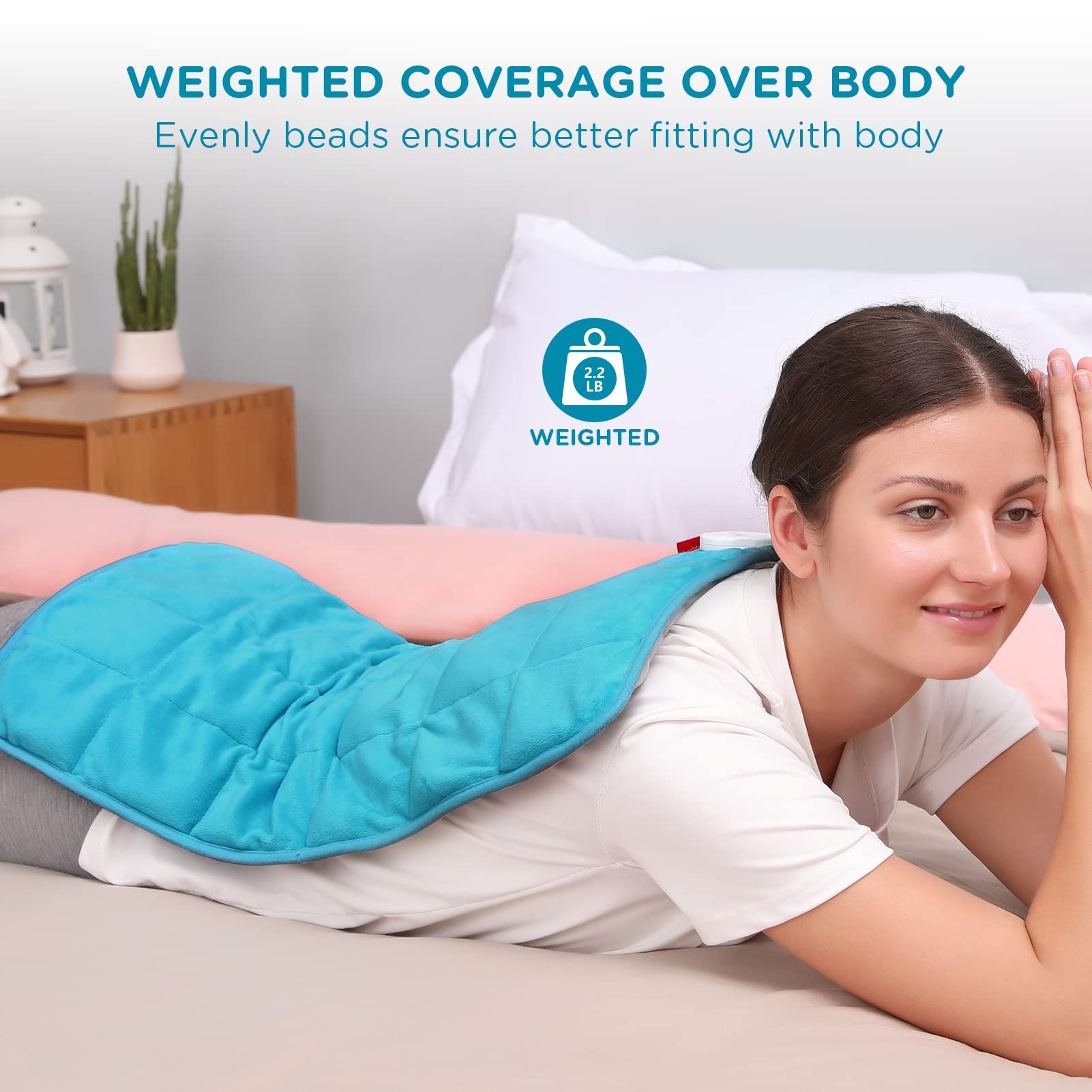 Comfytemp Weighted Heating Pad for Back Pain Relief, FSA/HSA Eligible 2.2lb Electric Heating Comfytemp