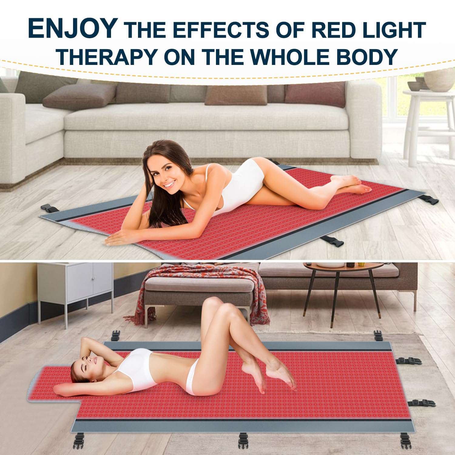 Red Light Therapy for Body - Full Body Red Light Therapy Mat, 71.0x33.33in, 2570Pcs Kaoudt