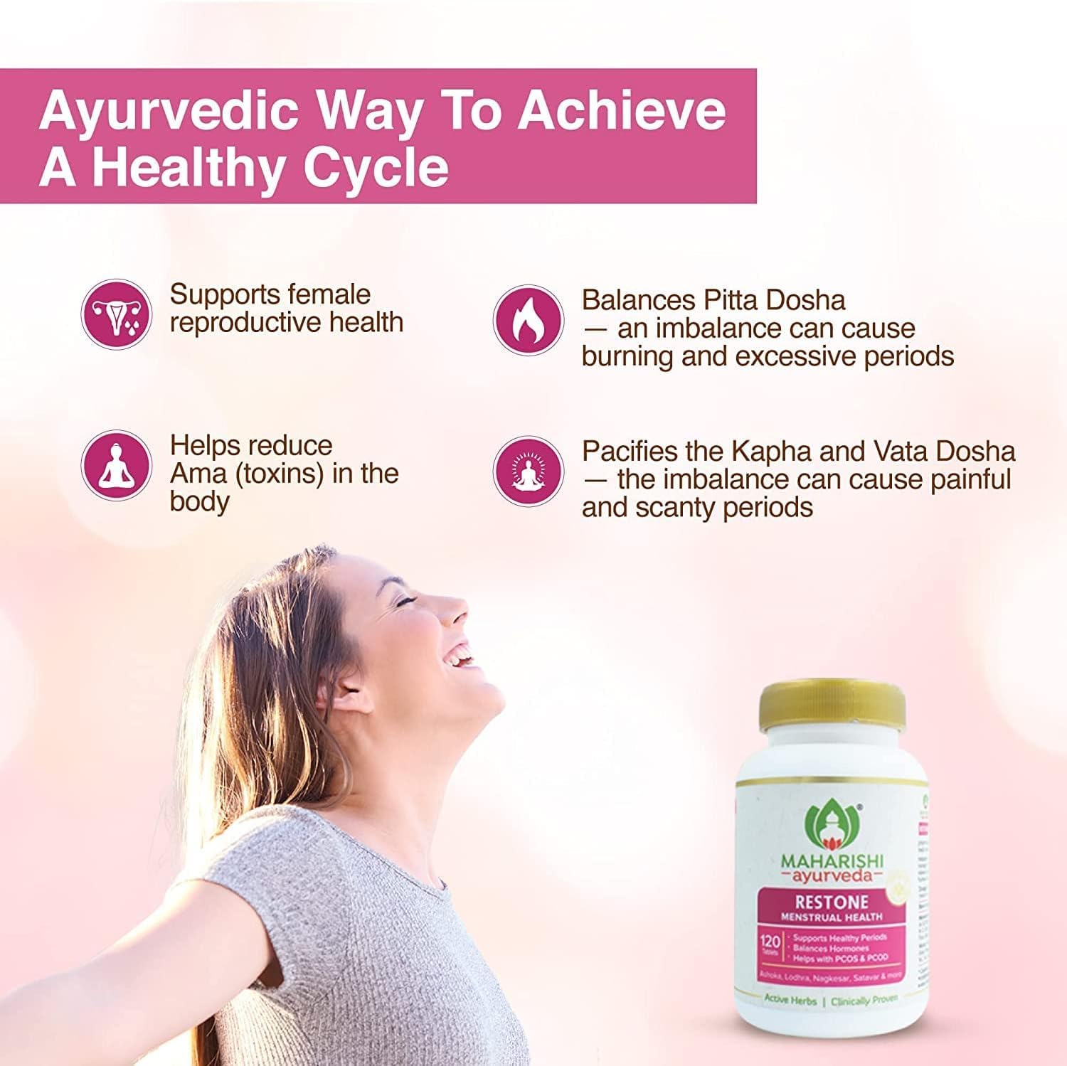 OTAA Ayurveda Restone Tablets | Shatavari PCOD PCOS Supplements for Women | Supports Healthy Periods Generic