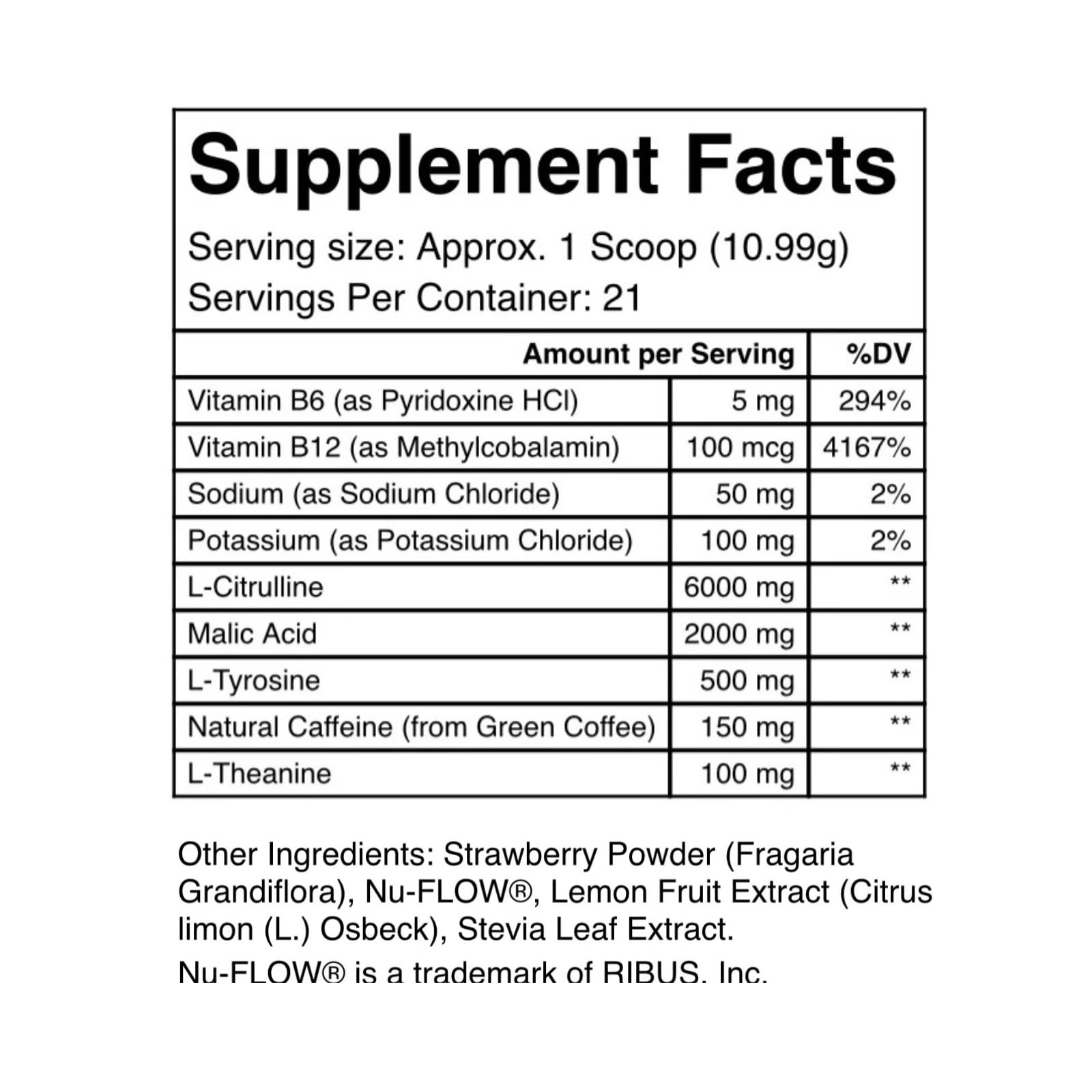 Eabha Organics Alla Luna Pre-Workout - Strawberry Lemonade - to Support Energy, Focus, and Stamina - Increase Blood Flow for a Better Pump - 21-Day Supply - 1 Scoop per Serving