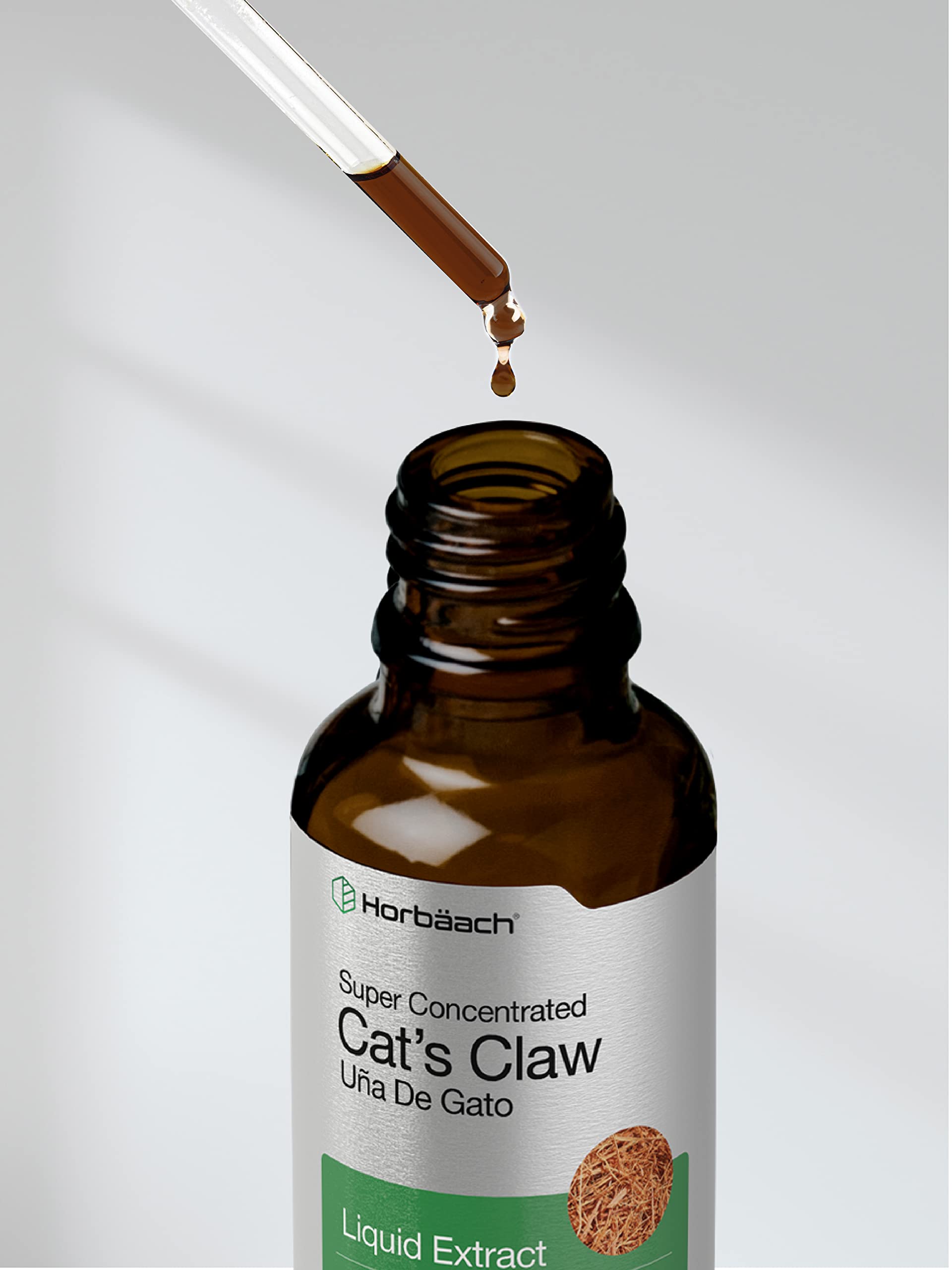 Cats Claw Herb Extract Tincture | 2 Fl Oz | Alcohol Free | Vegetarian, Non-GMO, Gluten Horbäach