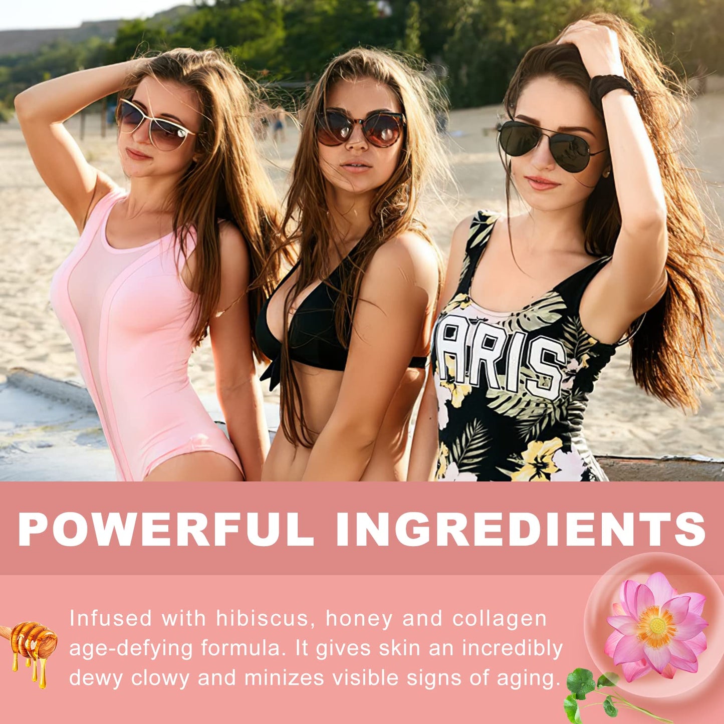Hibiscus and Honey Firming Cream, Skin Tightening Lotion, Reduces the Look of Neck Lines