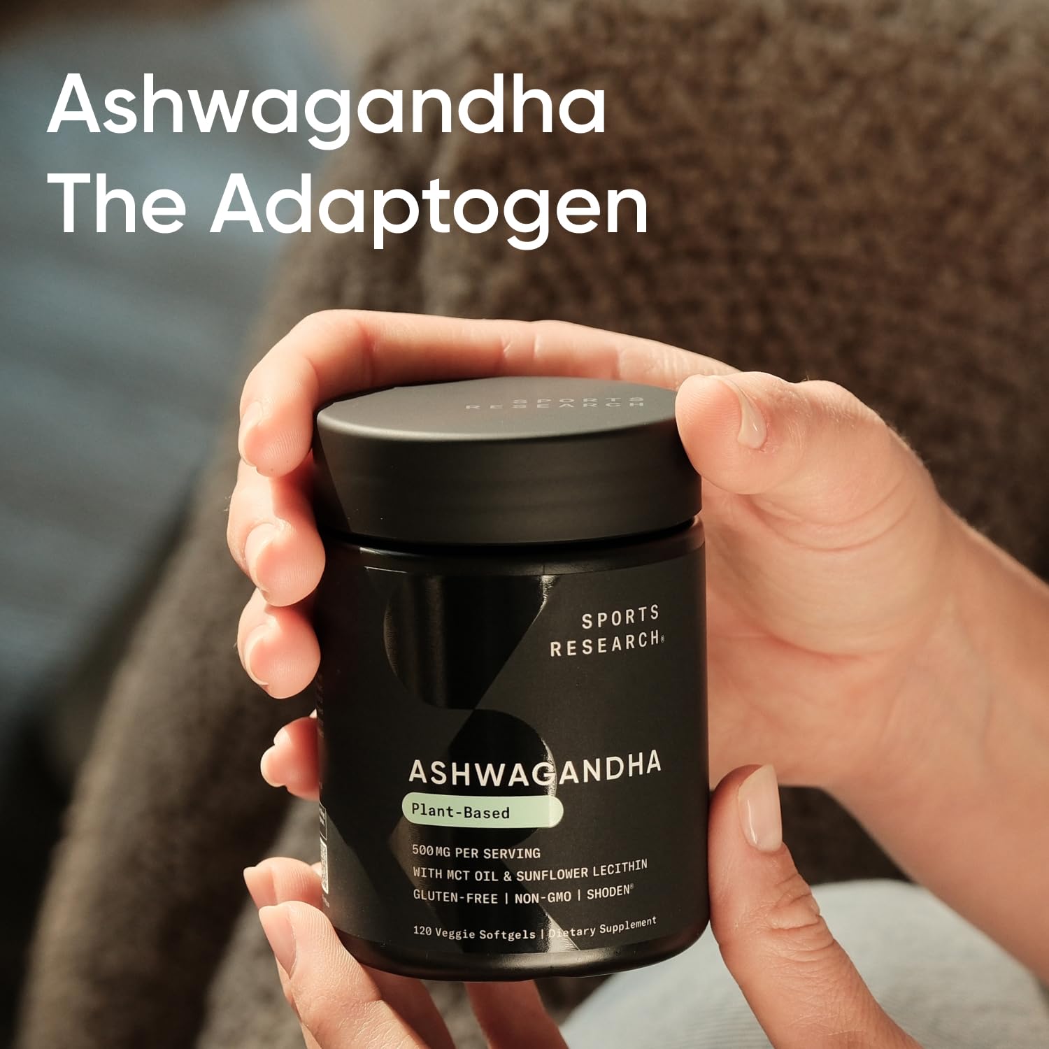 Sports Research® Ashwagandha Softgels with Coconut MCT Oil - Natural Adaptogen Sports Research