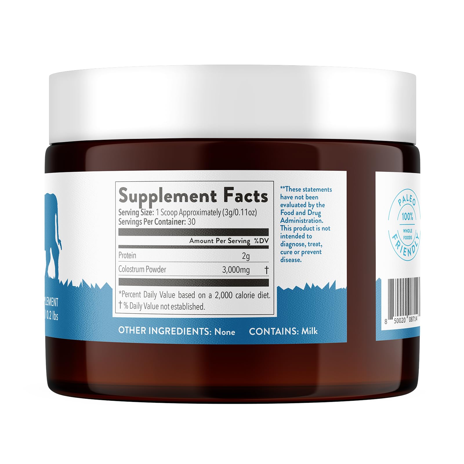 Equip Foods Core Colostrum - 100% Grass Fed Colostrum Powder 3,000mg, 40% IgG Equip