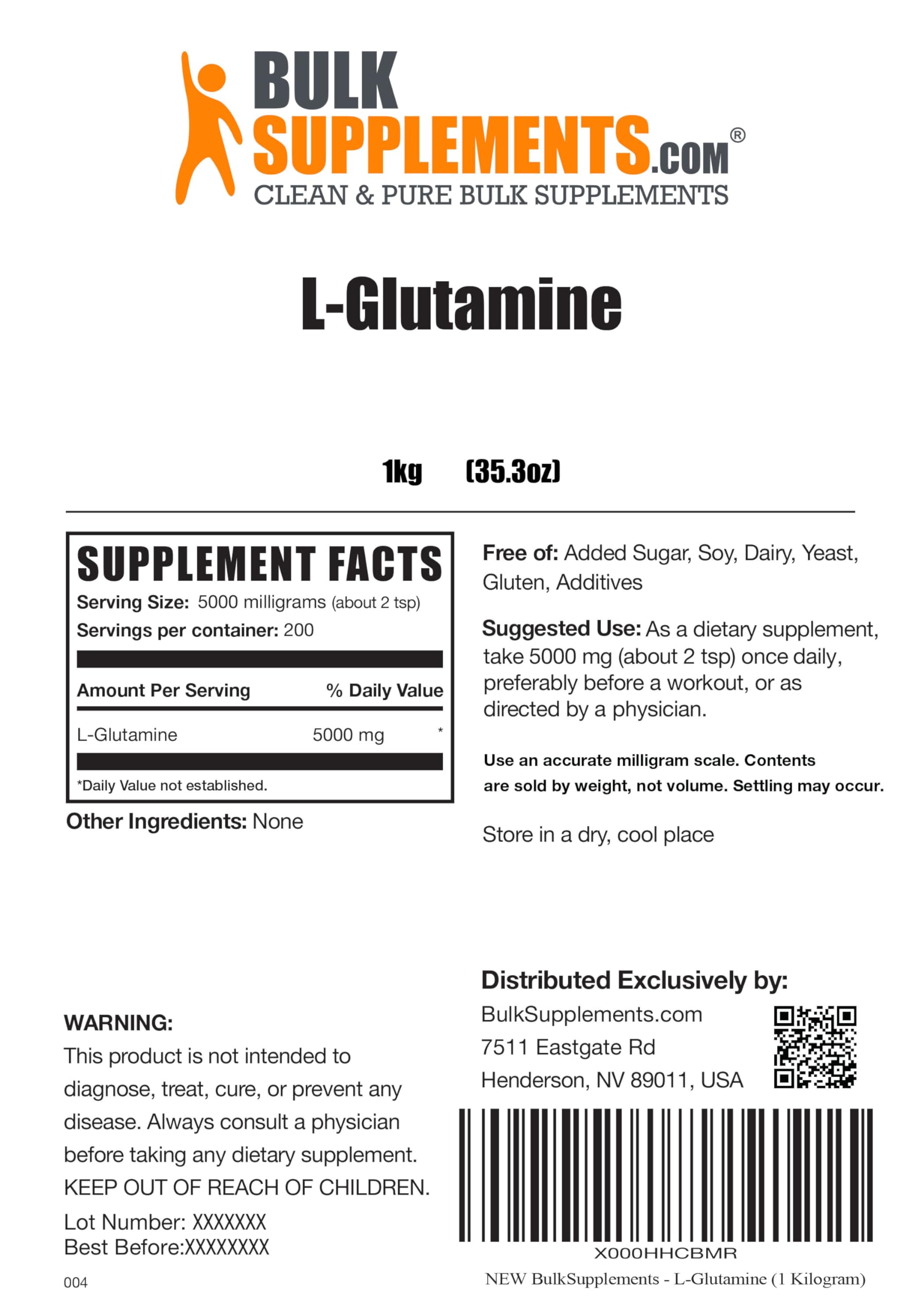 BULKSUPPLEMENTS.COM L-Glutamine Powder - Glutamine Supplement, L Glutamine BULKSUPPLEMENTS.COM